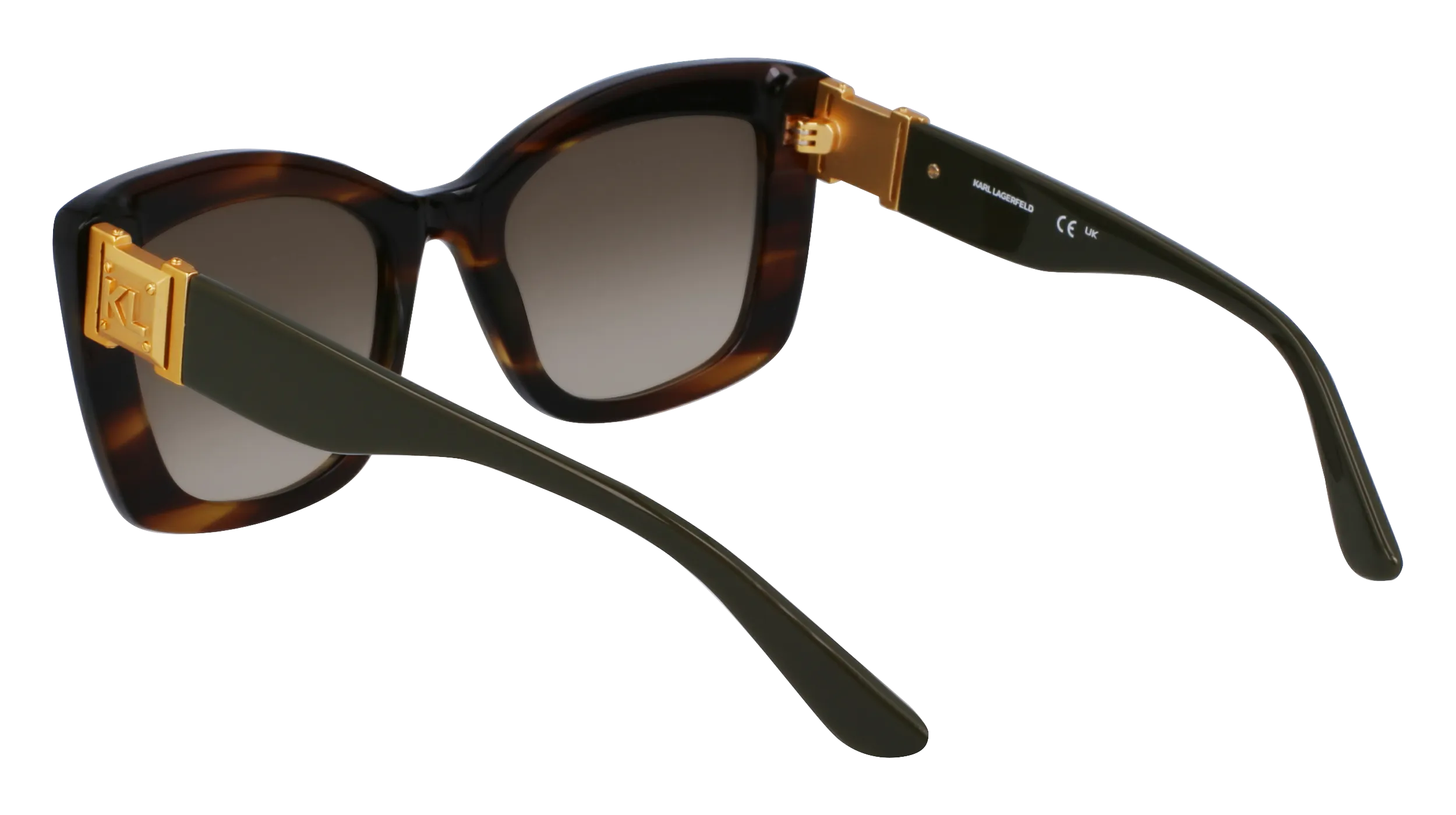 Karl Lagerfeld KL6139S 212 Occhiali da sole Acetato Marrone Marrone Squadrata Normale Sfumato - immagine 3