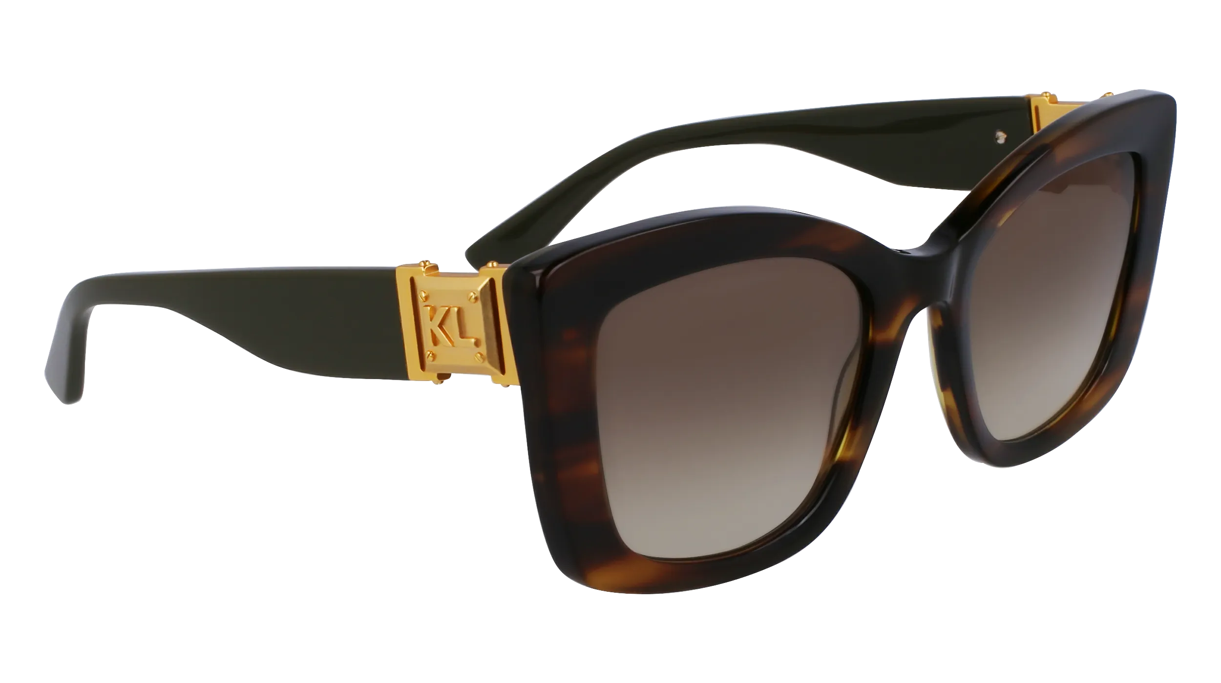 Karl Lagerfeld KL6139S 212 Occhiali da sole Acetato Marrone Marrone Squadrata Normale Sfumato - immagine 4