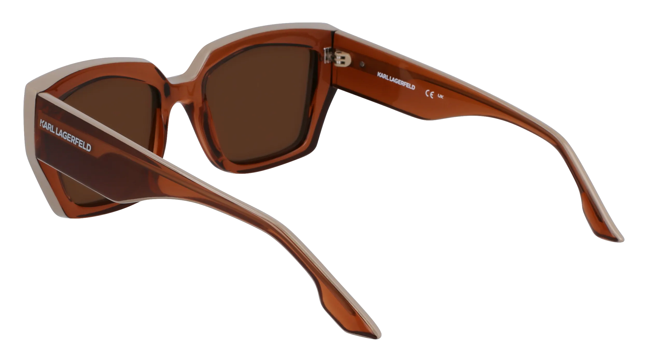 Karl Lagerfeld KL6143S 246 Occhiali da sole Iniettato Marrone Marrone Squadrata Normale - immagine 3