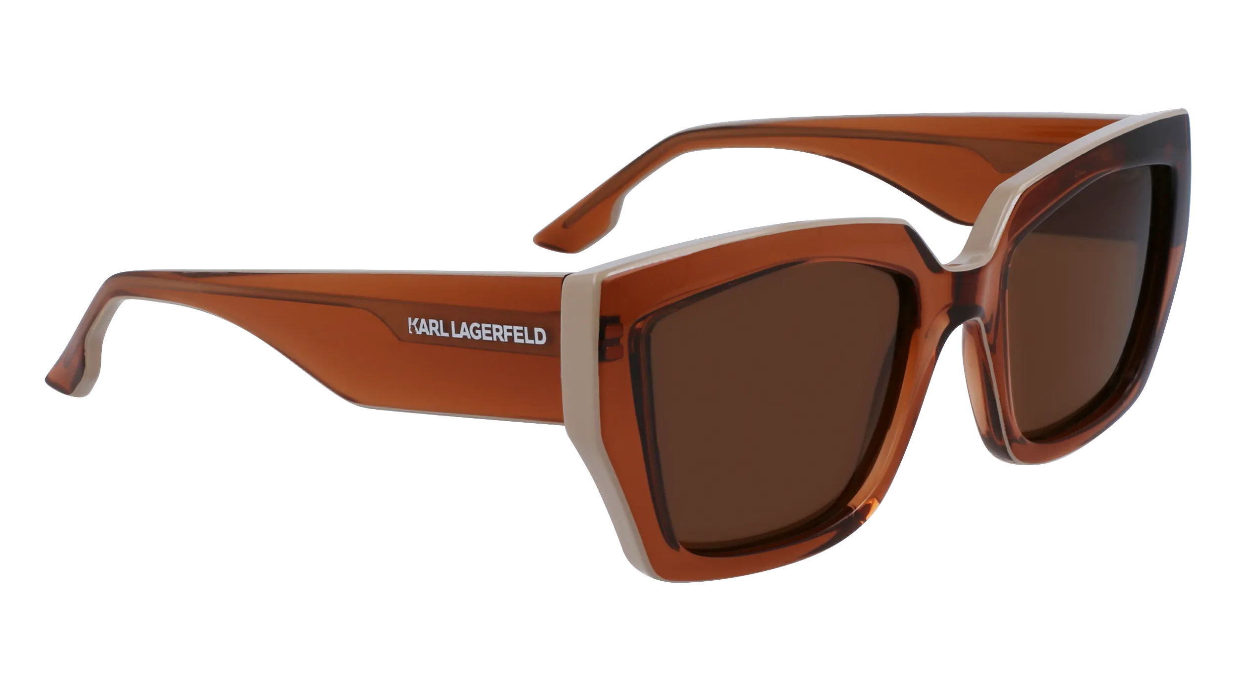 Karl Lagerfeld KL6143S 246 Occhiali da sole Iniettato Marrone Marrone Squadrata Normale - immagine 4