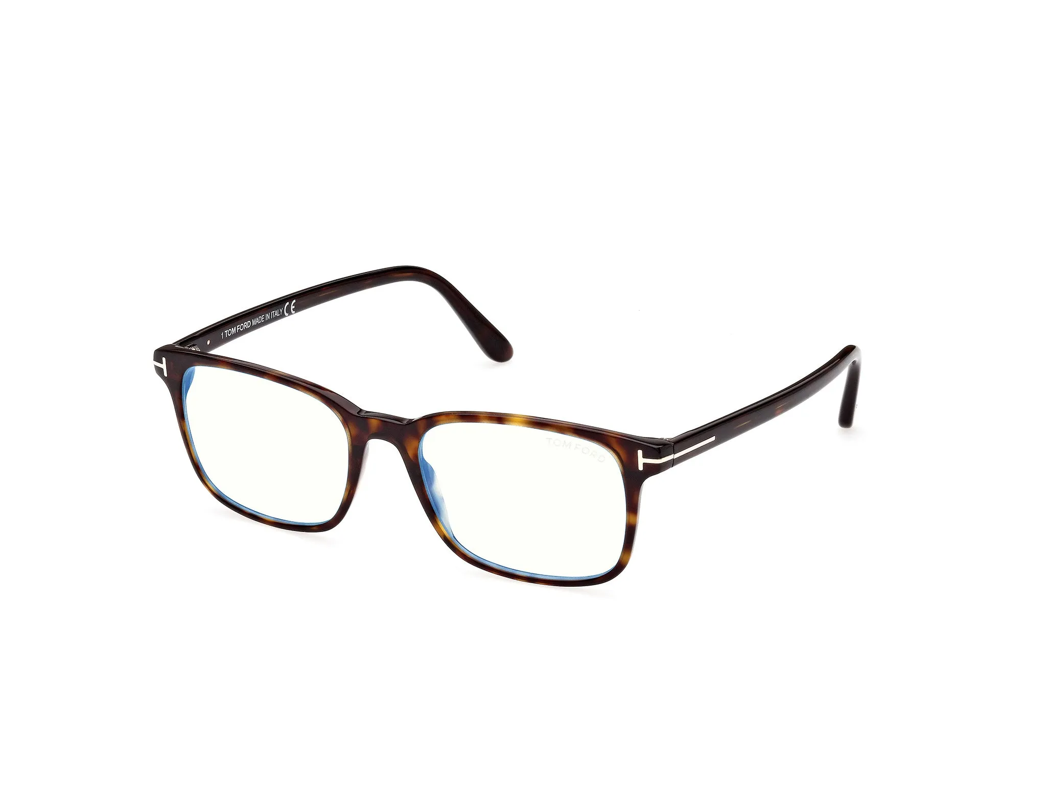 TOM FORD FT5831-B 52 Montature da vista Acetato Havana Squadrata Anti-luce blu - immagine 1