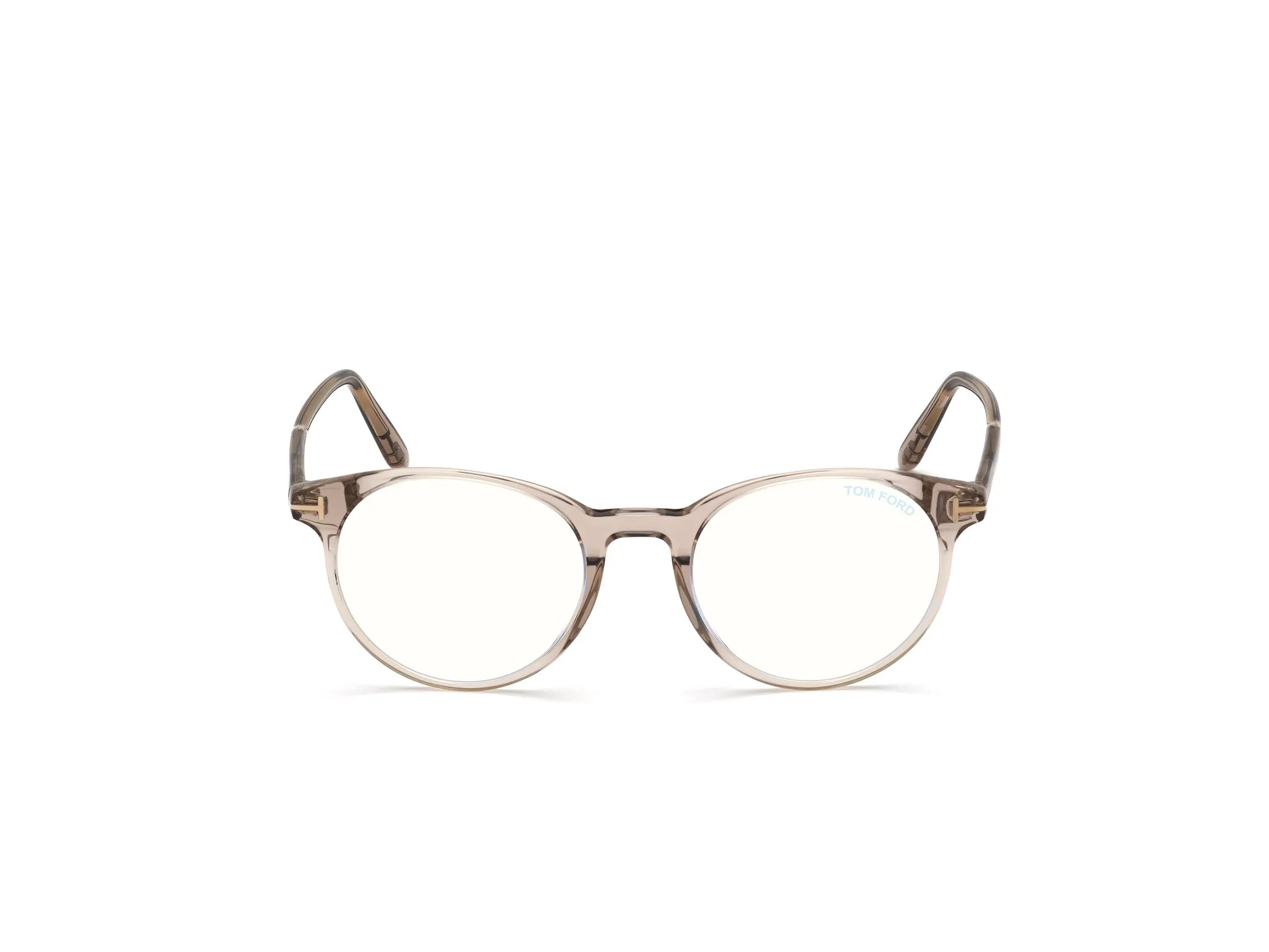 TOM FORD FT5695-B 45 Montature da vista Acetato Marrone Rotonda Normale Anti luce blu - per PC - immagine 2