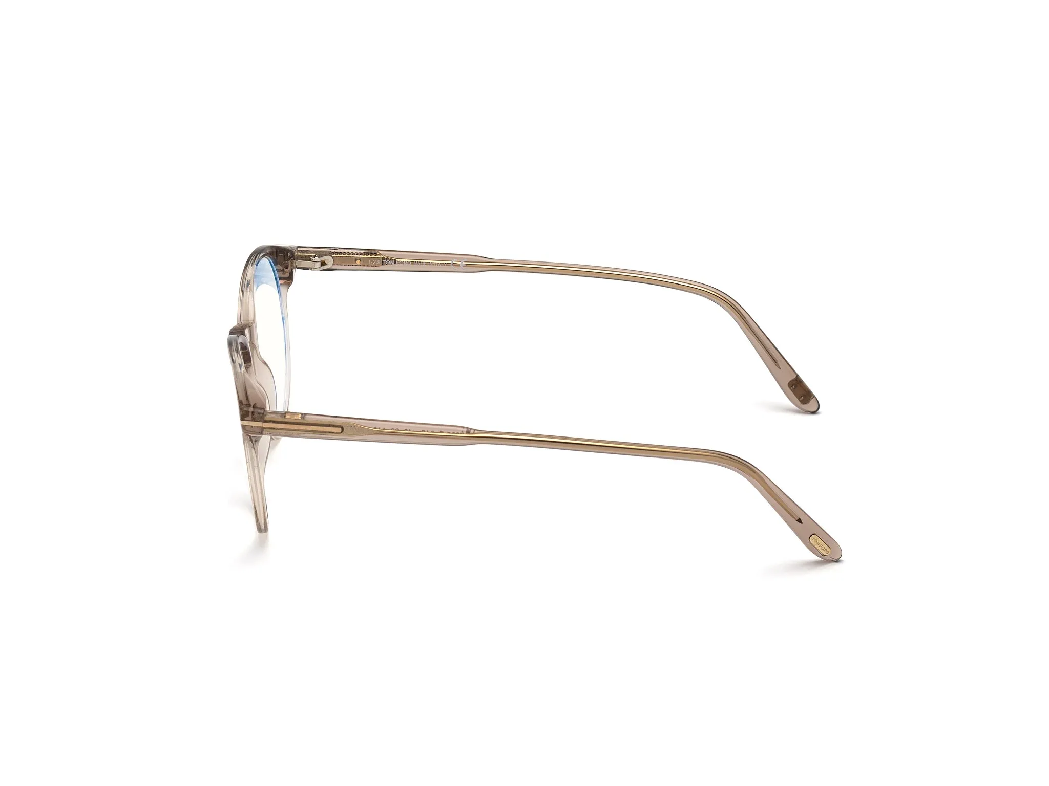 TOM FORD FT5695-B 45 Montature da vista Acetato Marrone Rotonda Normale Anti luce blu - per PC - immagine 3