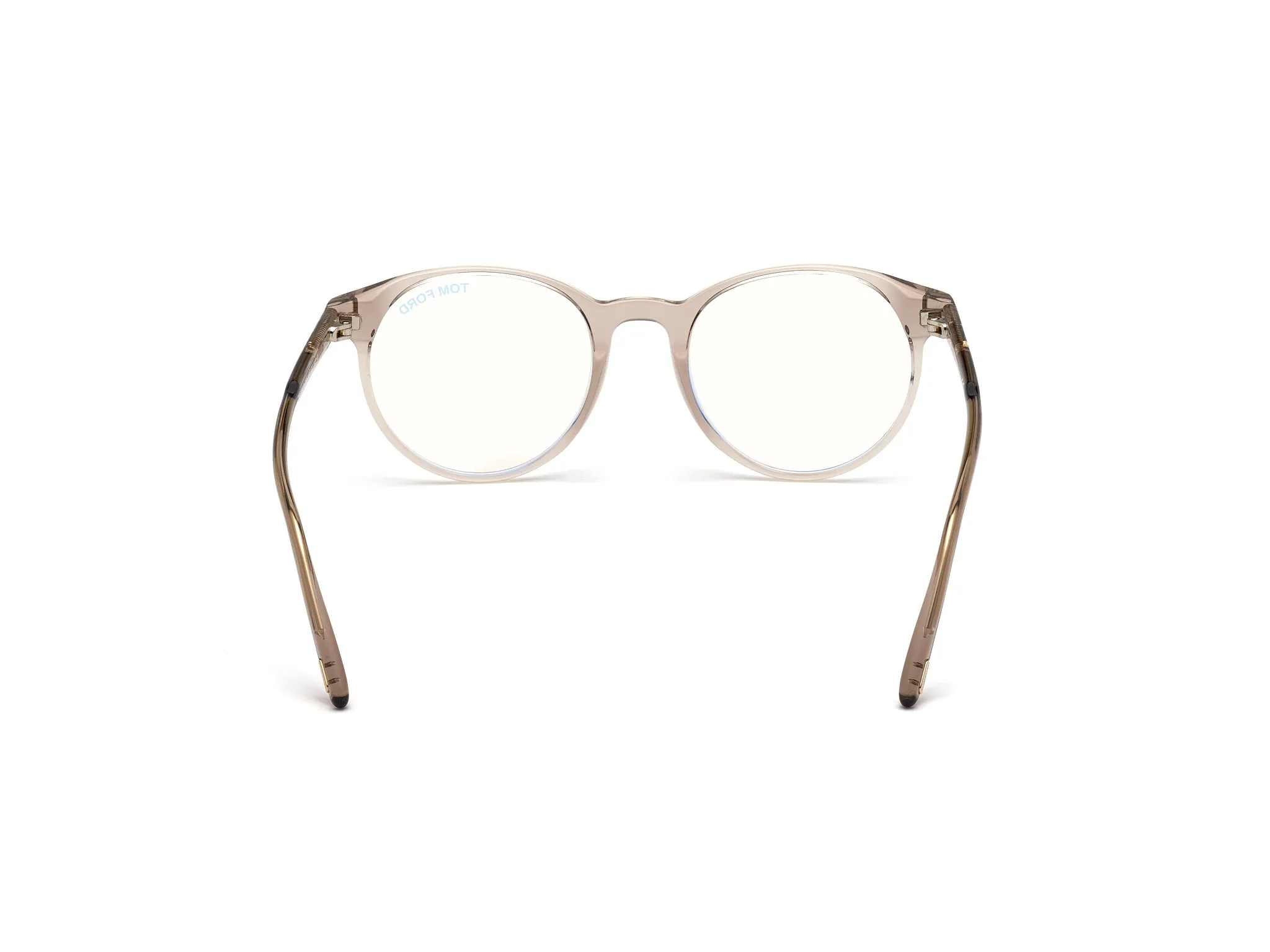 TOM FORD FT5695-B 45 Montature da vista Acetato Marrone Rotonda Normale Anti luce blu - per PC - immagine 4