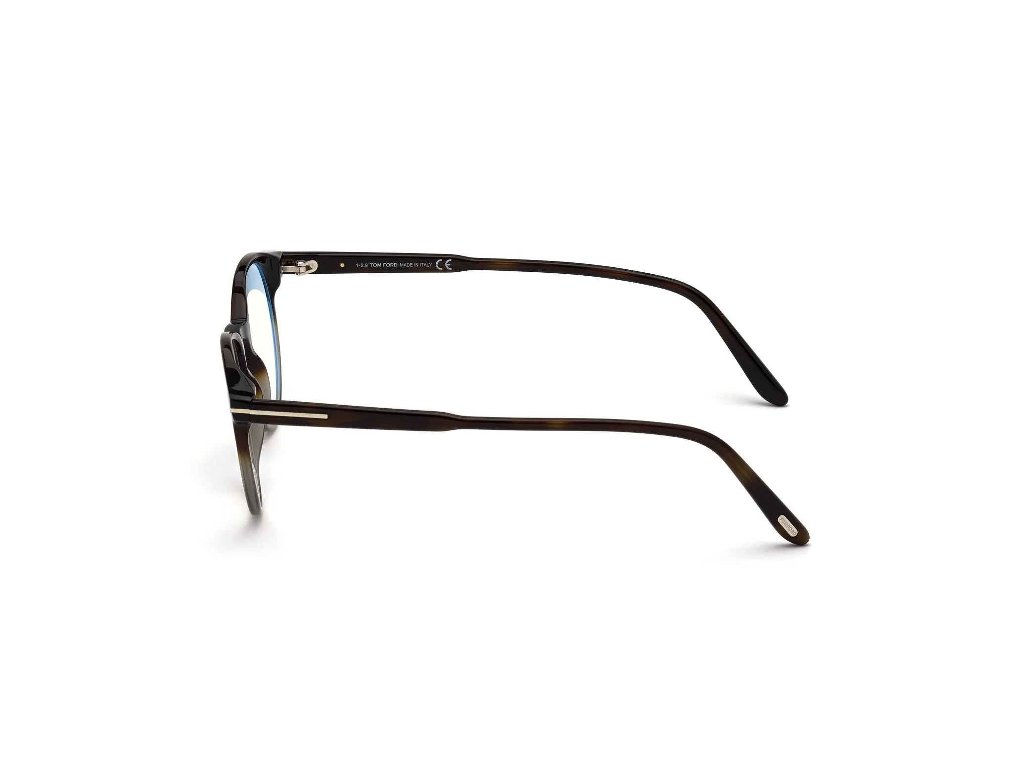 TOM FORD FT5695-B 56 Montature da vista Acetato Havana Rotonda Normale Anti luce blu - per PC - immagine 3
