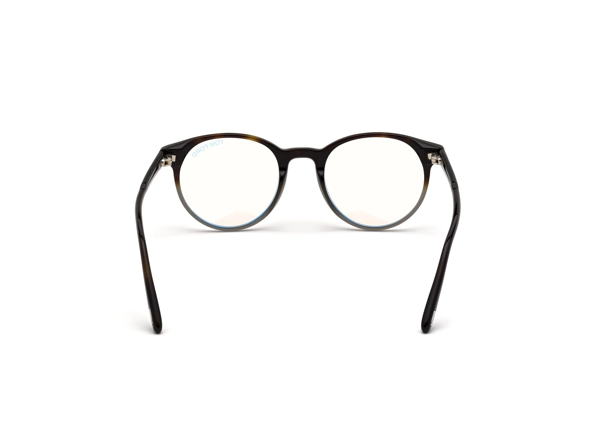 TOM FORD FT5695-B 56 Montature da vista Acetato Havana Rotonda Normale Anti luce blu - per PC - immagine 4