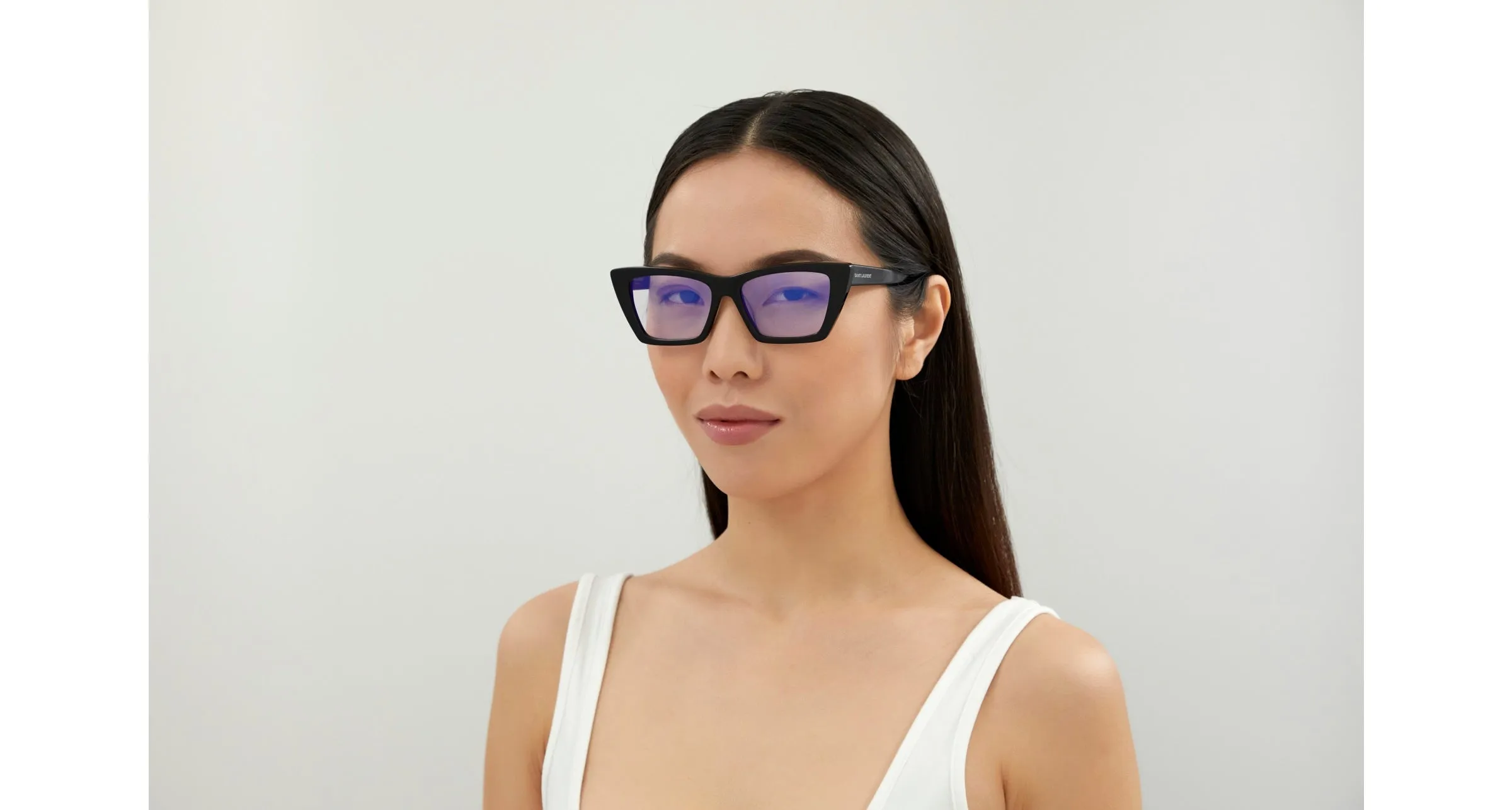 SAINT LAURENT SL 276 MICA 025 Occhiali da sole Acetato Nero Grigio Squadrata Anti-luce blu Fotocromatico - immagine 3