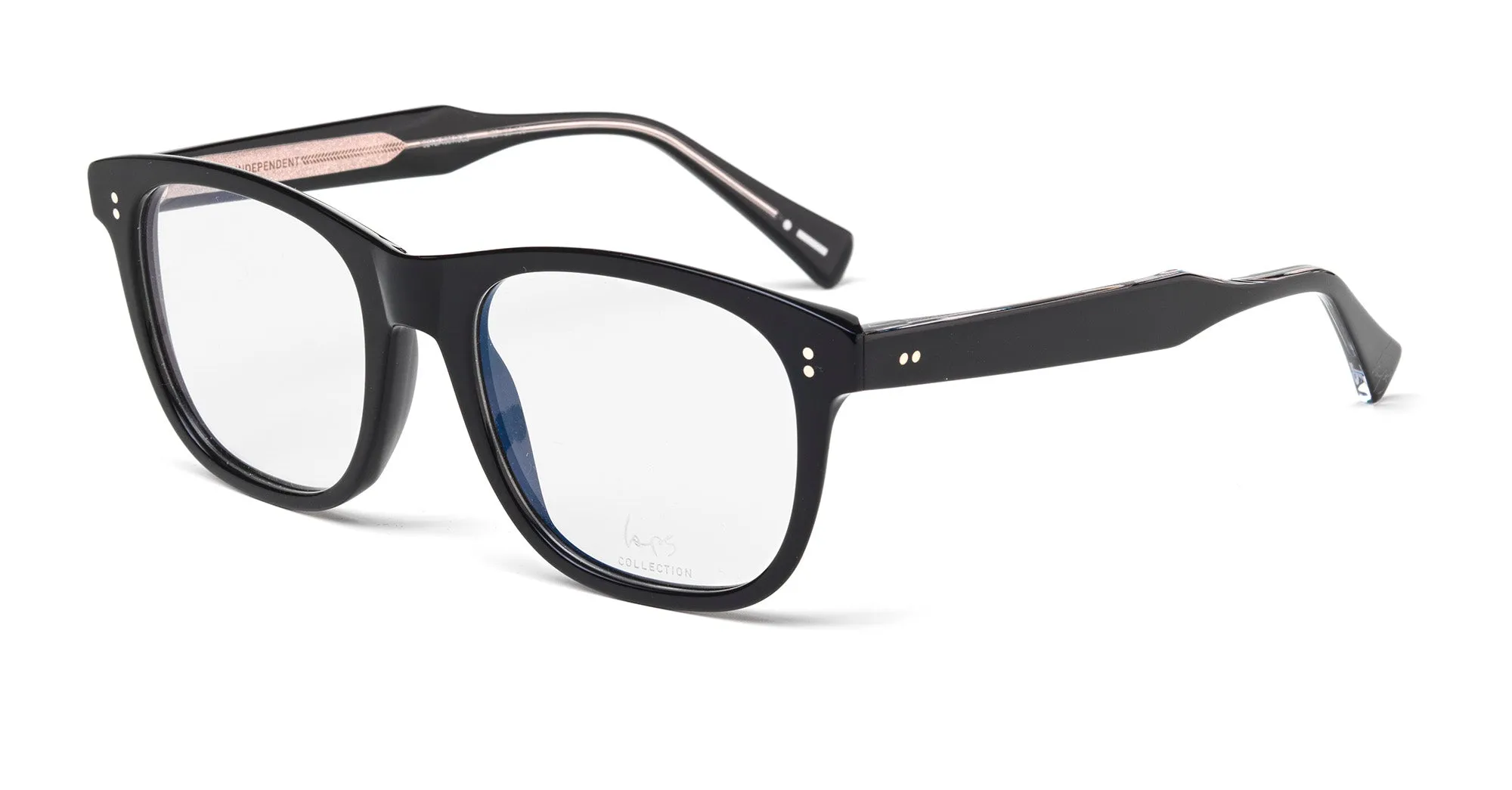 Laps Collection Uomo CARLO 521LP 009.GLS Montature da vista outlet Acetato Nero Rotonda - immagine 1