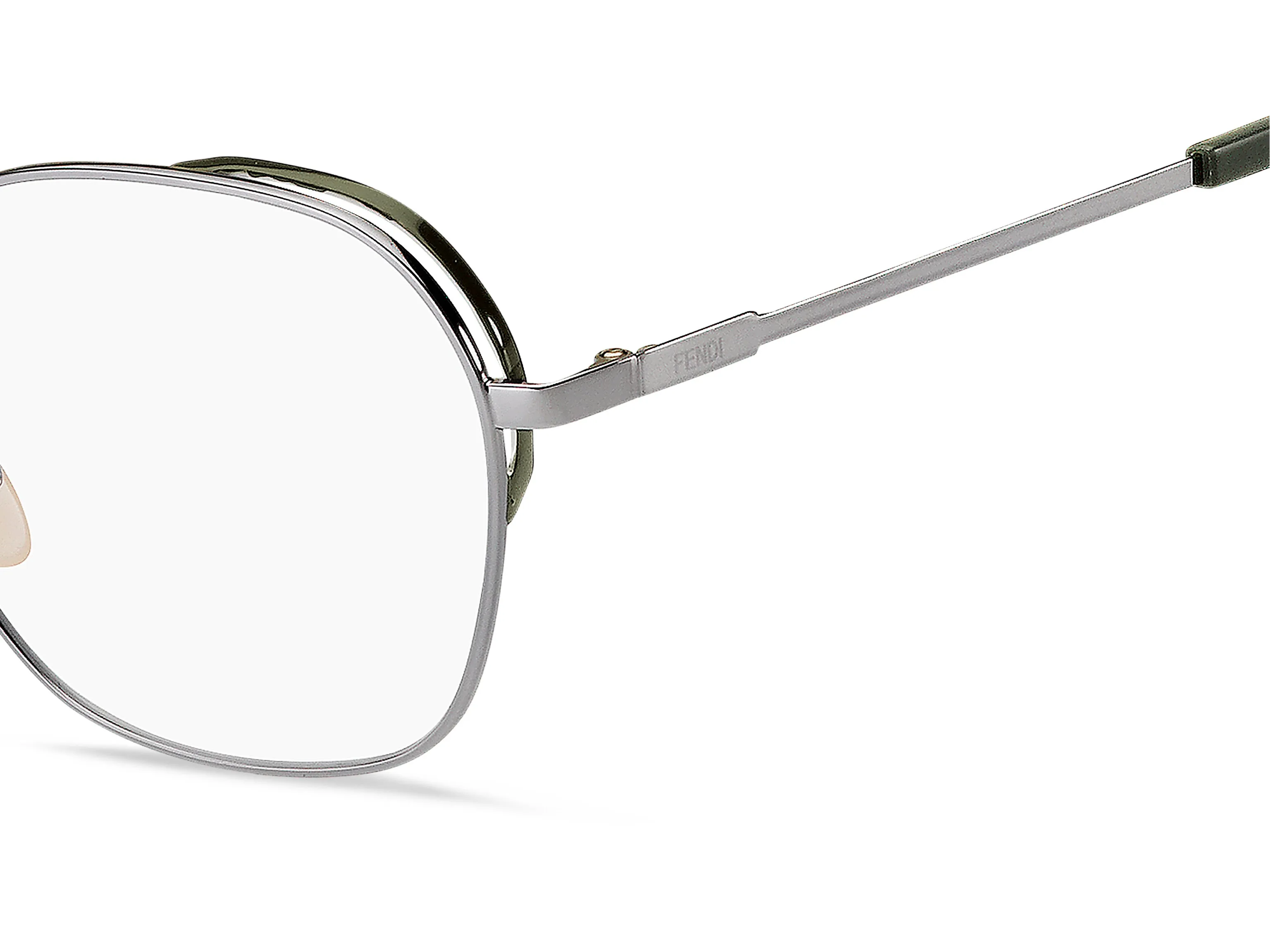 Fendi FF M0090 SMF Montature da vista Acciaio Grigio Rotonda - immagine 3