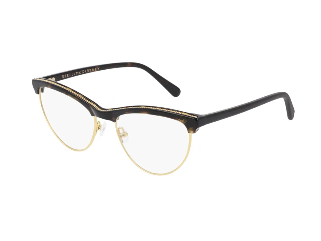 Stella McCartney Donna SC0219O 001 Montature da vista outlet Metallo Havana Cat Eye - immagine 1