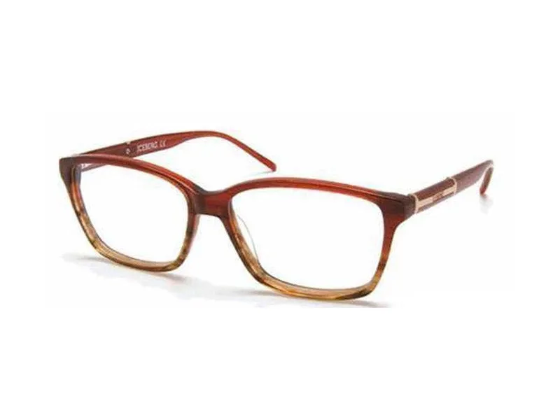 Iceberg Unisex IC193 02 Montature da vista outlet Plastica Rosso Squadrata - immagine 1