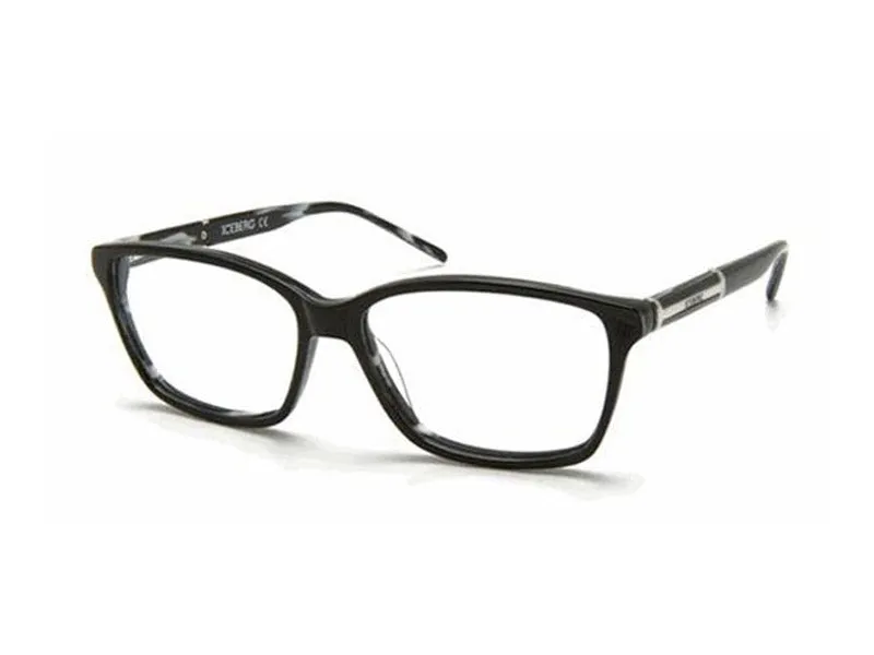 Iceberg Unisex IC193 01 Montature da vista outlet Plastica Nero Squadrata - immagine 1