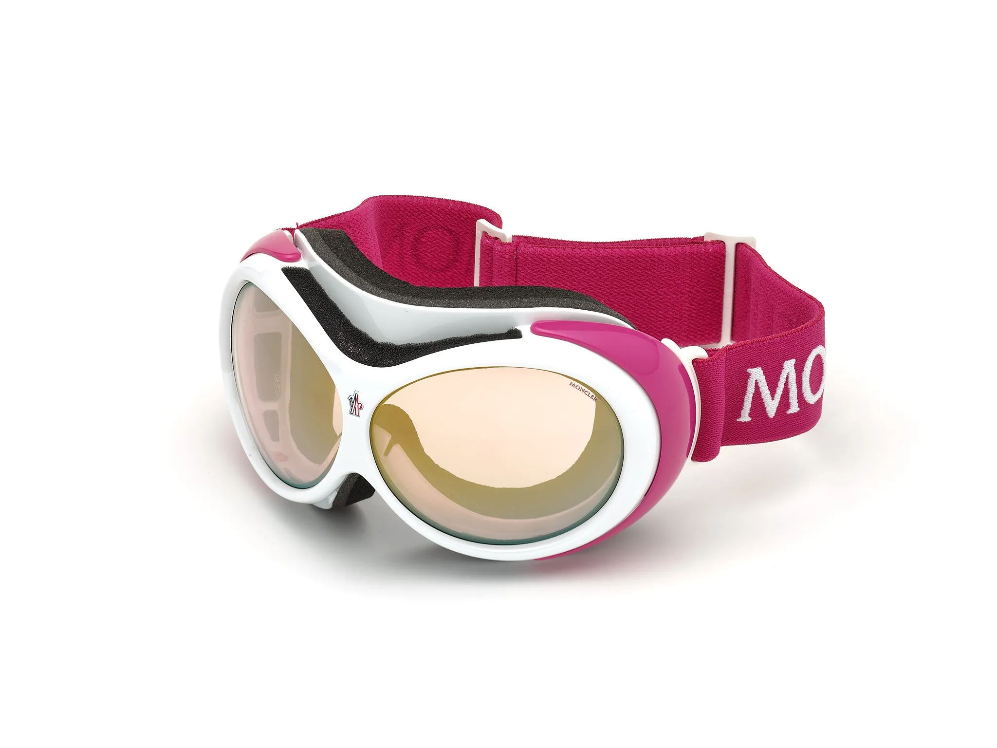 Moncler ML0130 21U Occhiali da sole outlet Iniettato Bianco Rosso Maschera Fotocromatiche Specchiato - immagine 1