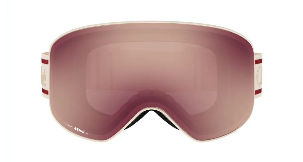 Chloé CH0072S 001 Occhiali da sole Iniettato Bianco Viola Maschera Multistrato - immagine 2