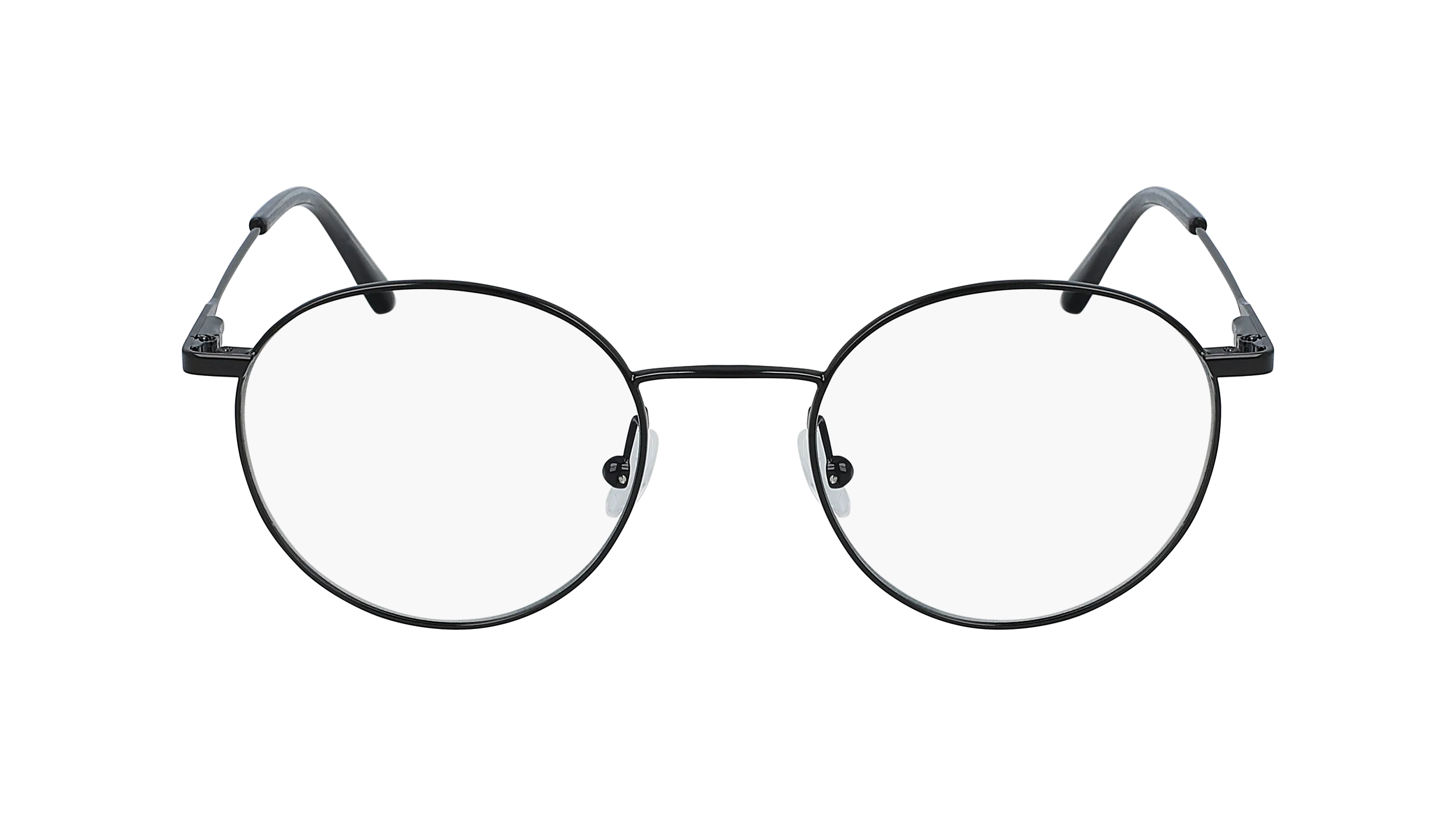 Calvin Klein 001 Montature da vista Metallo Nero Rotonda Normale Fotocromatiche - immagine 2