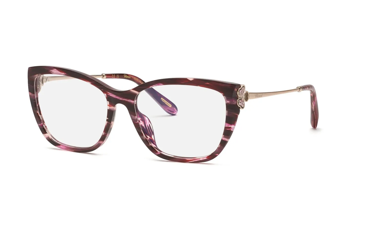 Chopard VCH368S 01G2 Montature da vista Acetato Bordeaux Squadrata - immagine 1