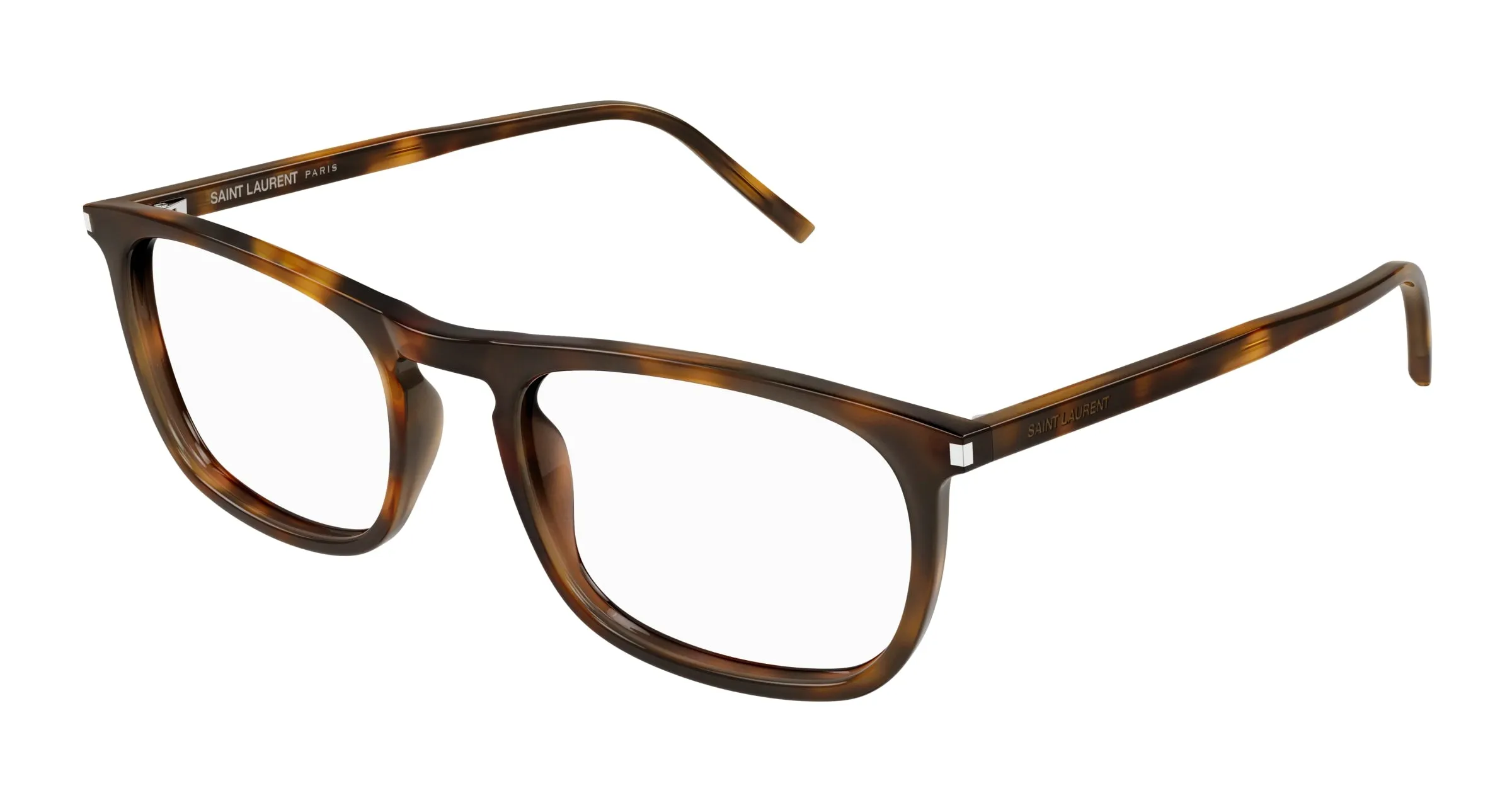 SAINT LAURENT Unisex SL 670 002 Montature da vista Acetato Havana Trasparente Rotonda - immagine 1