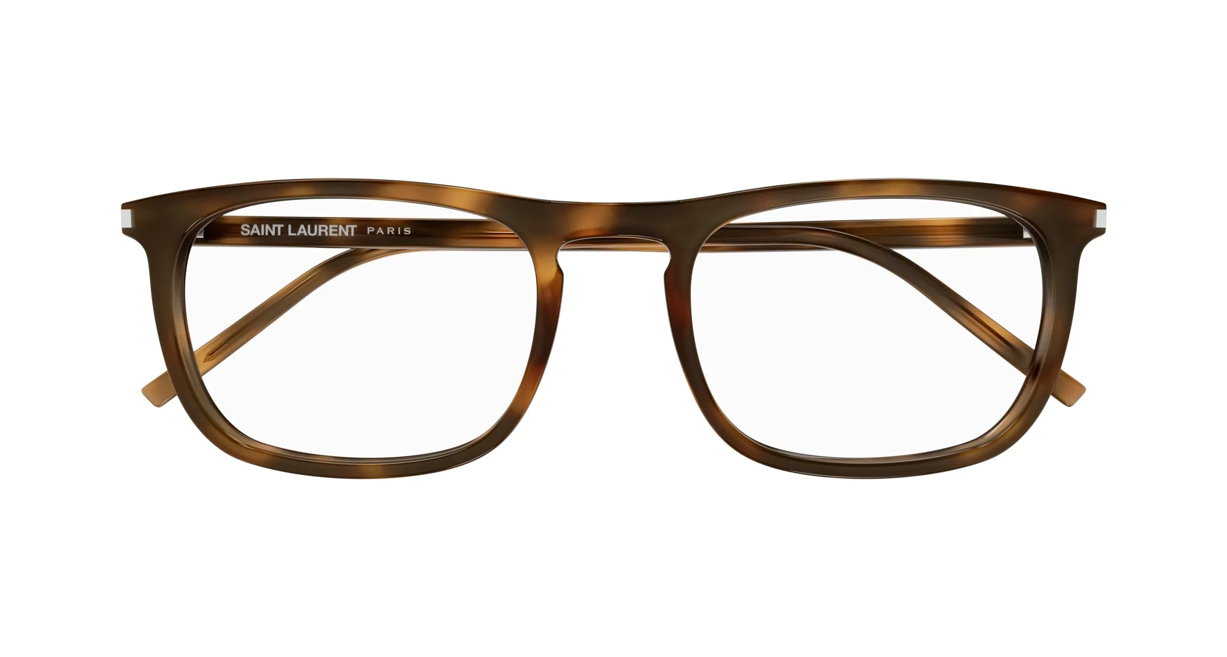 SAINT LAURENT Unisex SL 670 002 Montature da vista Acetato Havana Trasparente Rotonda - immagine 2