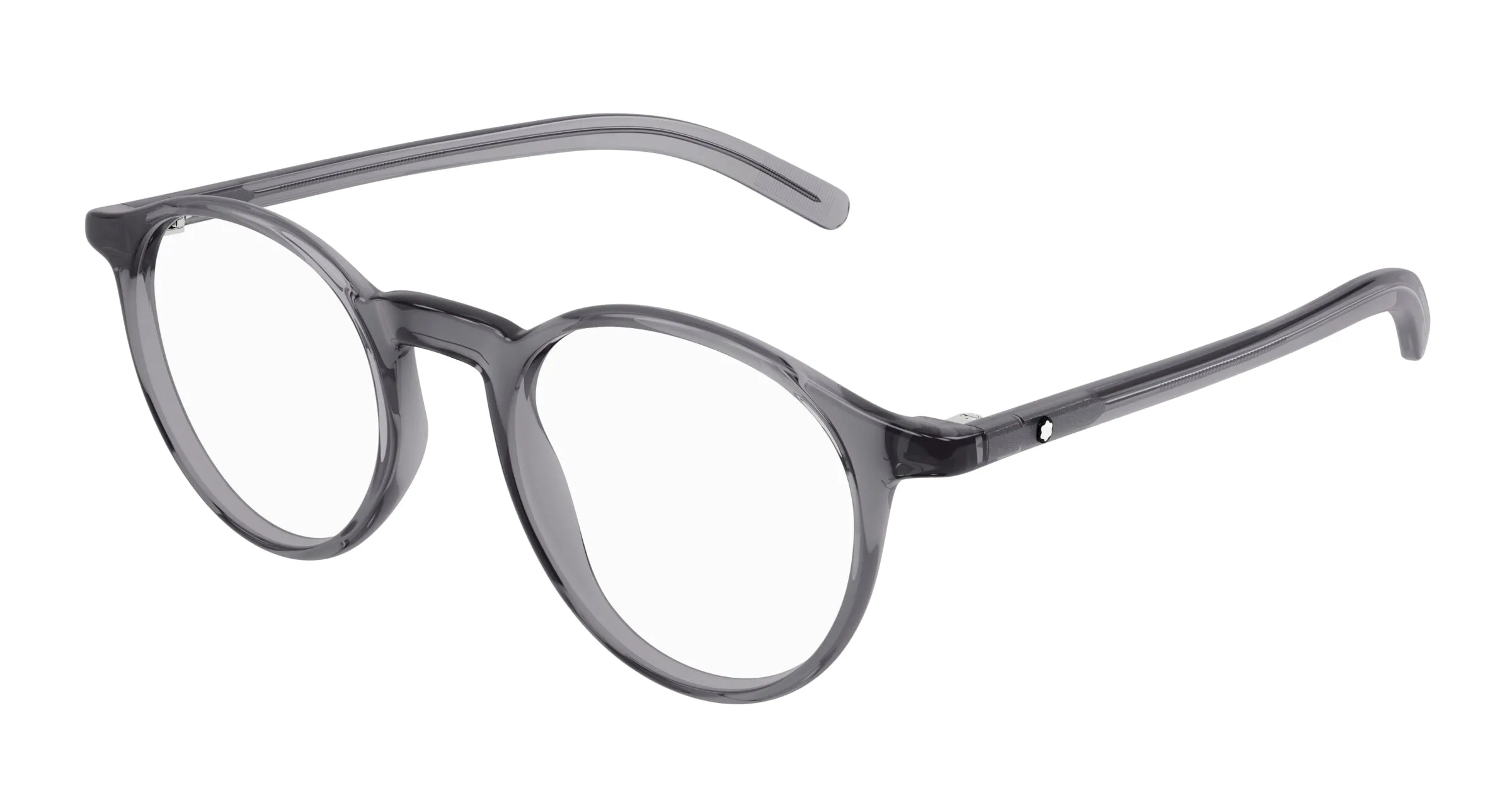 Montblanc MB0329O 002 Montature da vista Grigio Trasparente Rotonda - immagine 1
