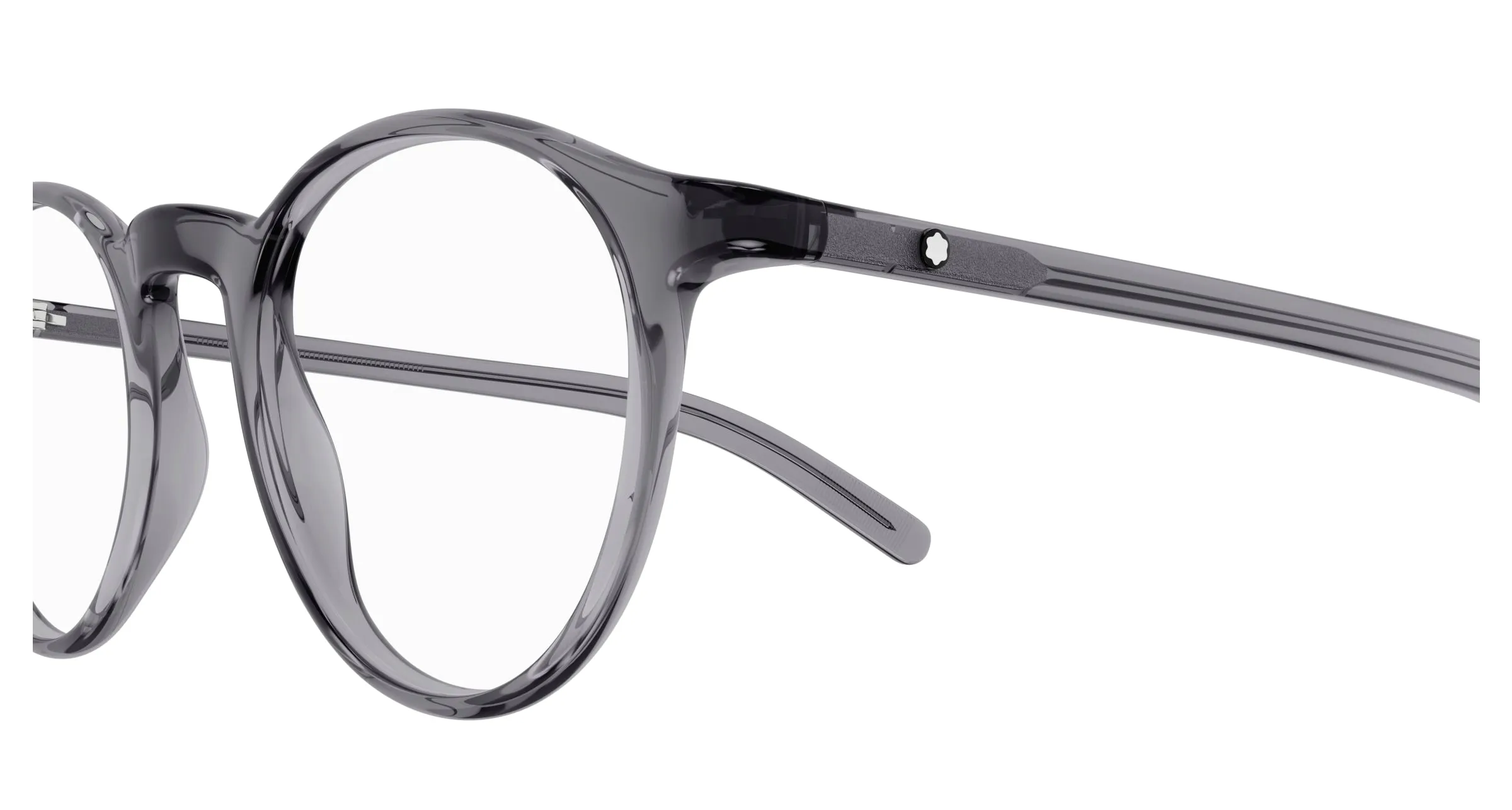 Montblanc MB0329O 002 Montature da vista Grigio Trasparente Rotonda - immagine 3