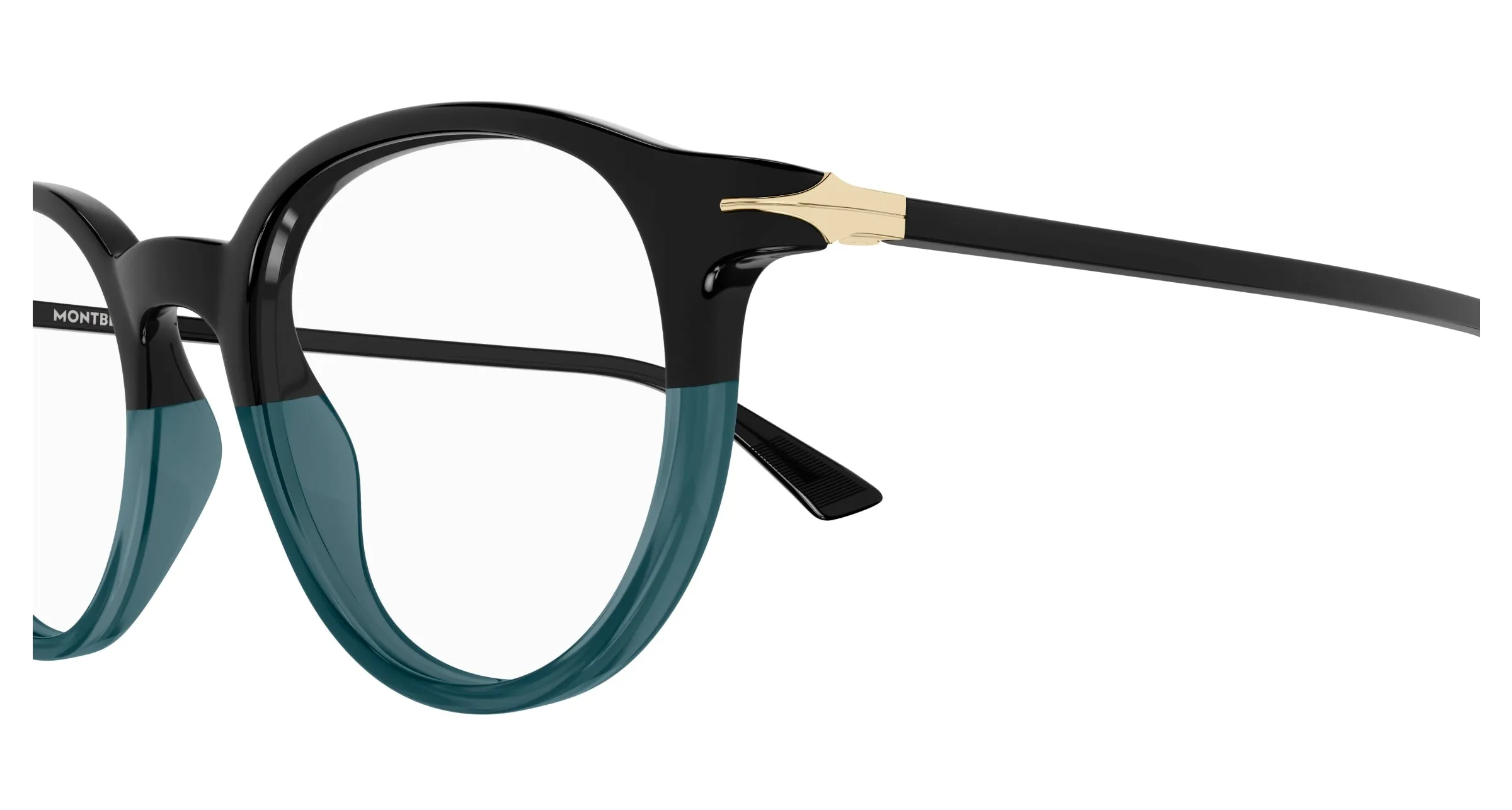 Montblanc MB0340O 003 Montature da vista Acetato Nero Trasparente Squadrata - immagine 3