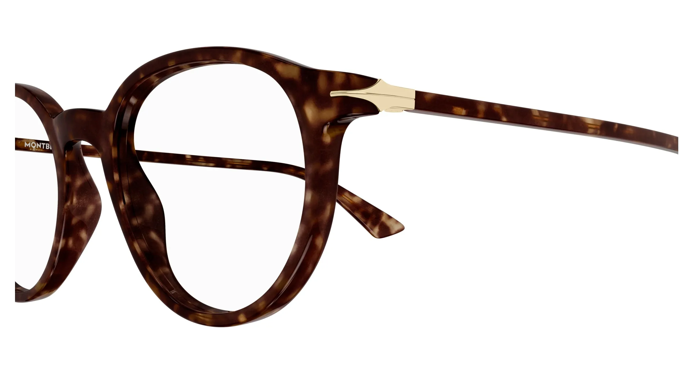 Montblanc MB0340O 002 Montature da vista Acetato Havana Trasparente Squadrata - immagine 3