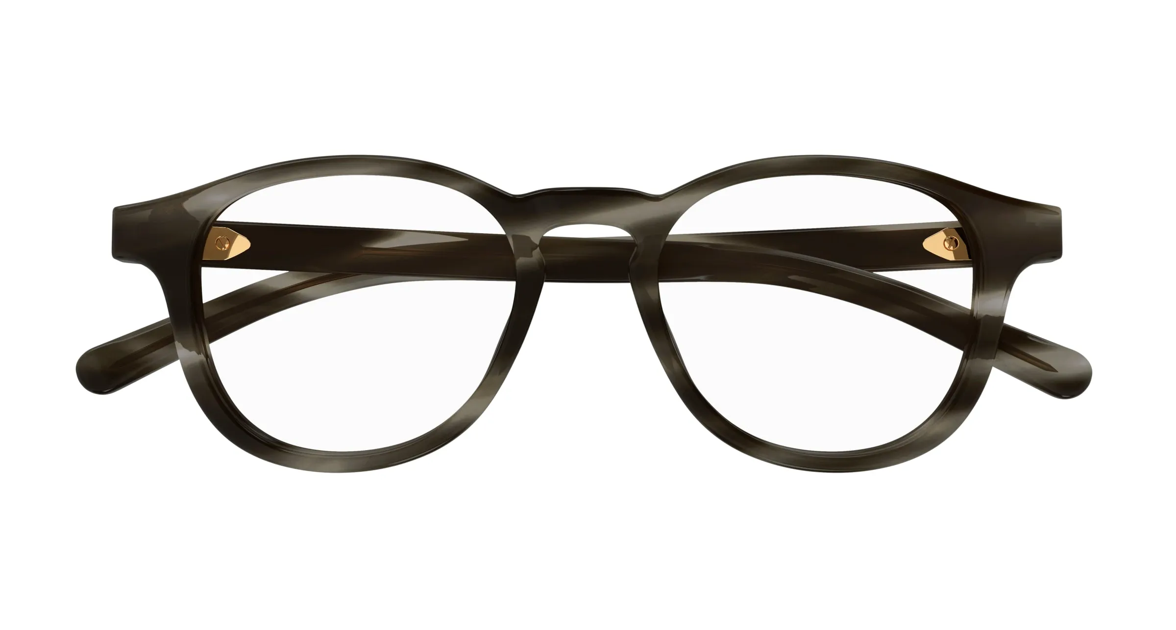 Gucci GG1510O 003 Montature da vista Acetato Havana Trasparente Rotonda - immagine 2