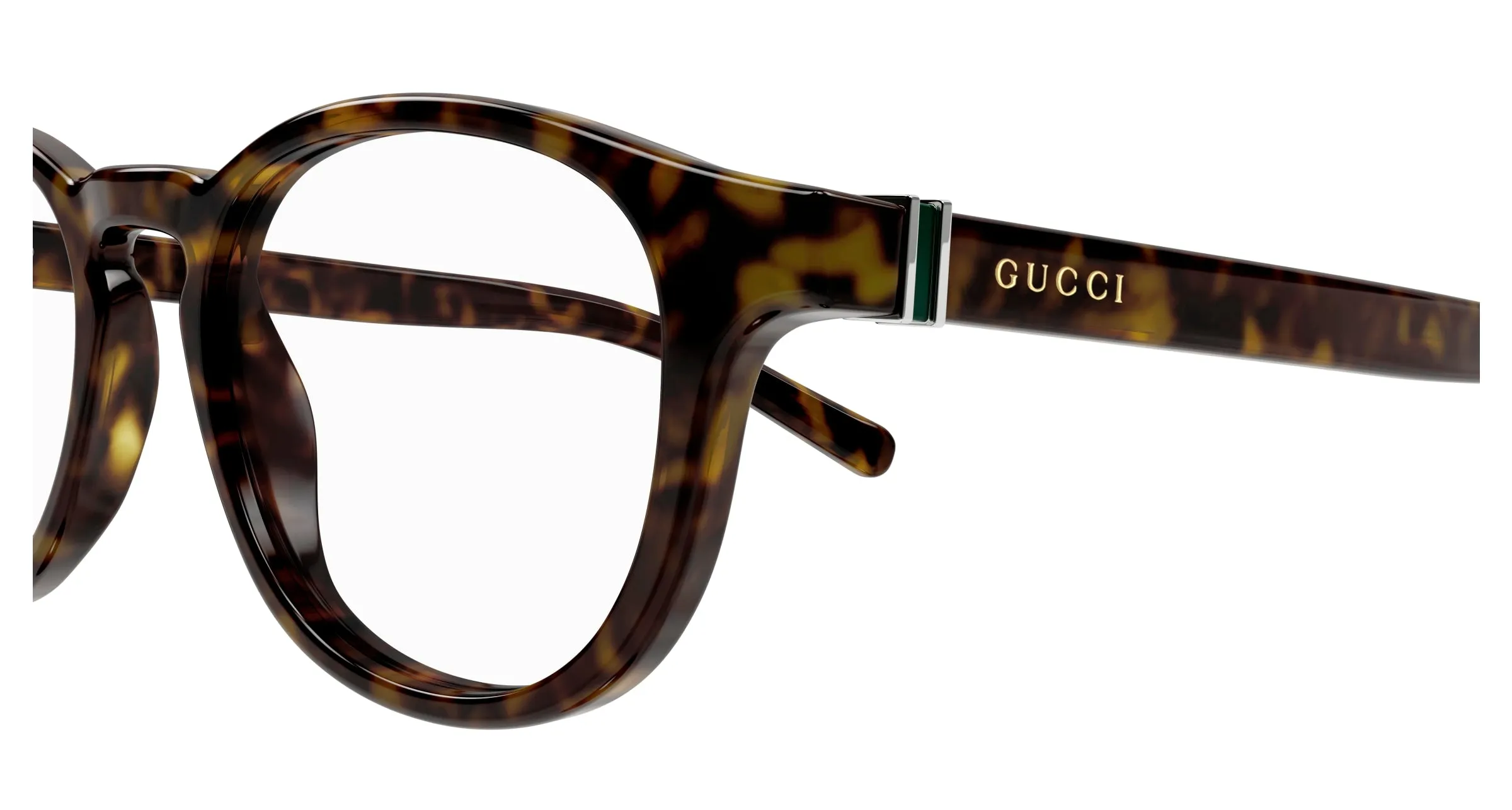 Gucci GG1510O 002 Montature da vista Acetato Havana Trasparente Rotonda - immagine 3