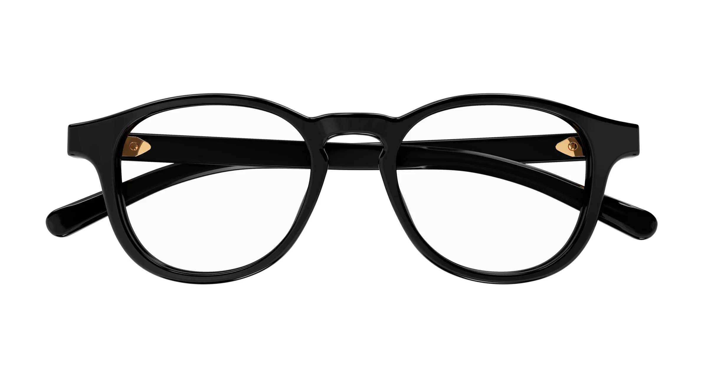Gucci GG1510O 001 Montature da vista Acetato Nero Trasparente Rotonda - immagine 2