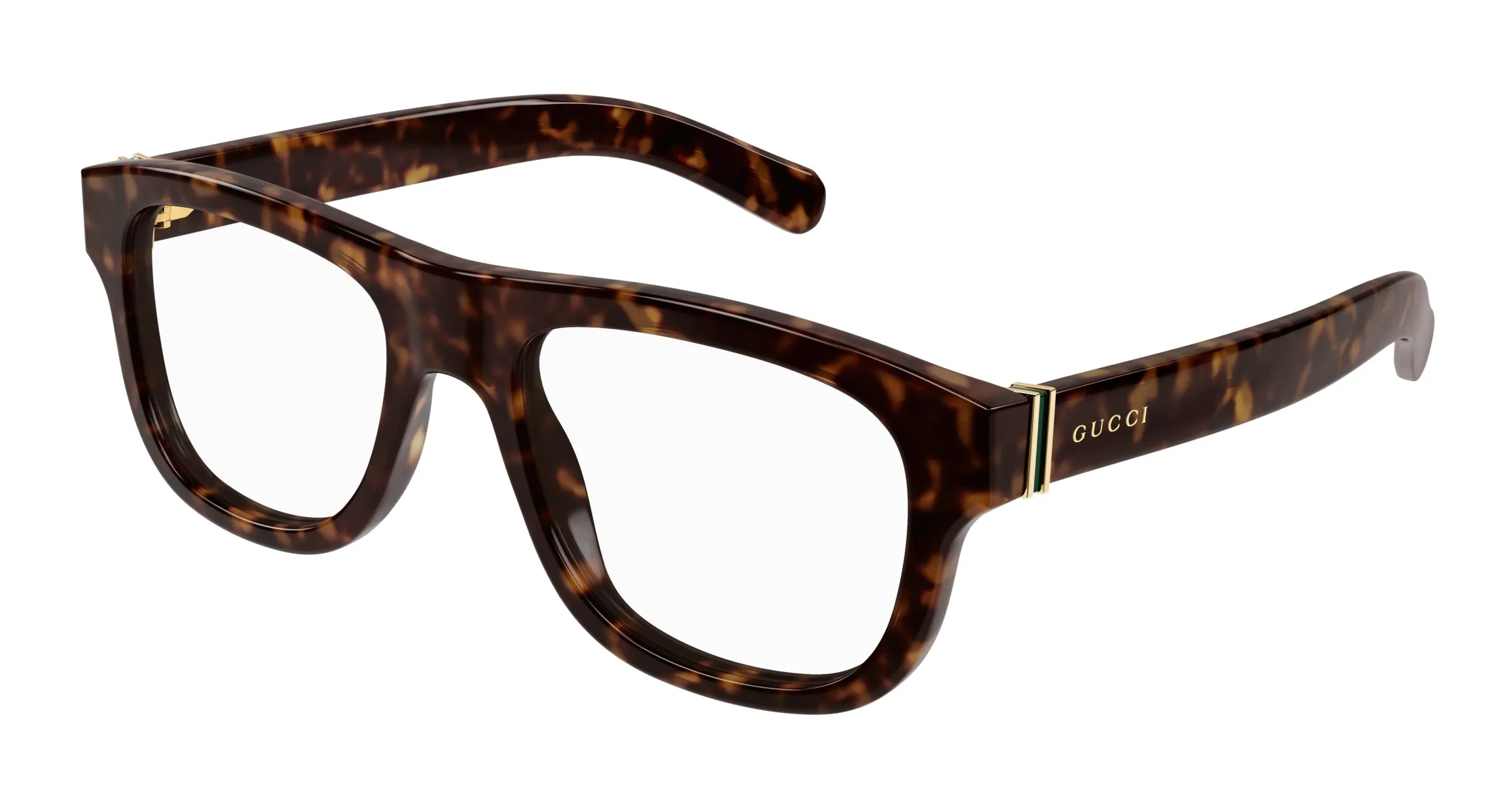 Gucci GG1509O 002 Montature da vista Acetato Havana Trasparente Rotonda - immagine 1