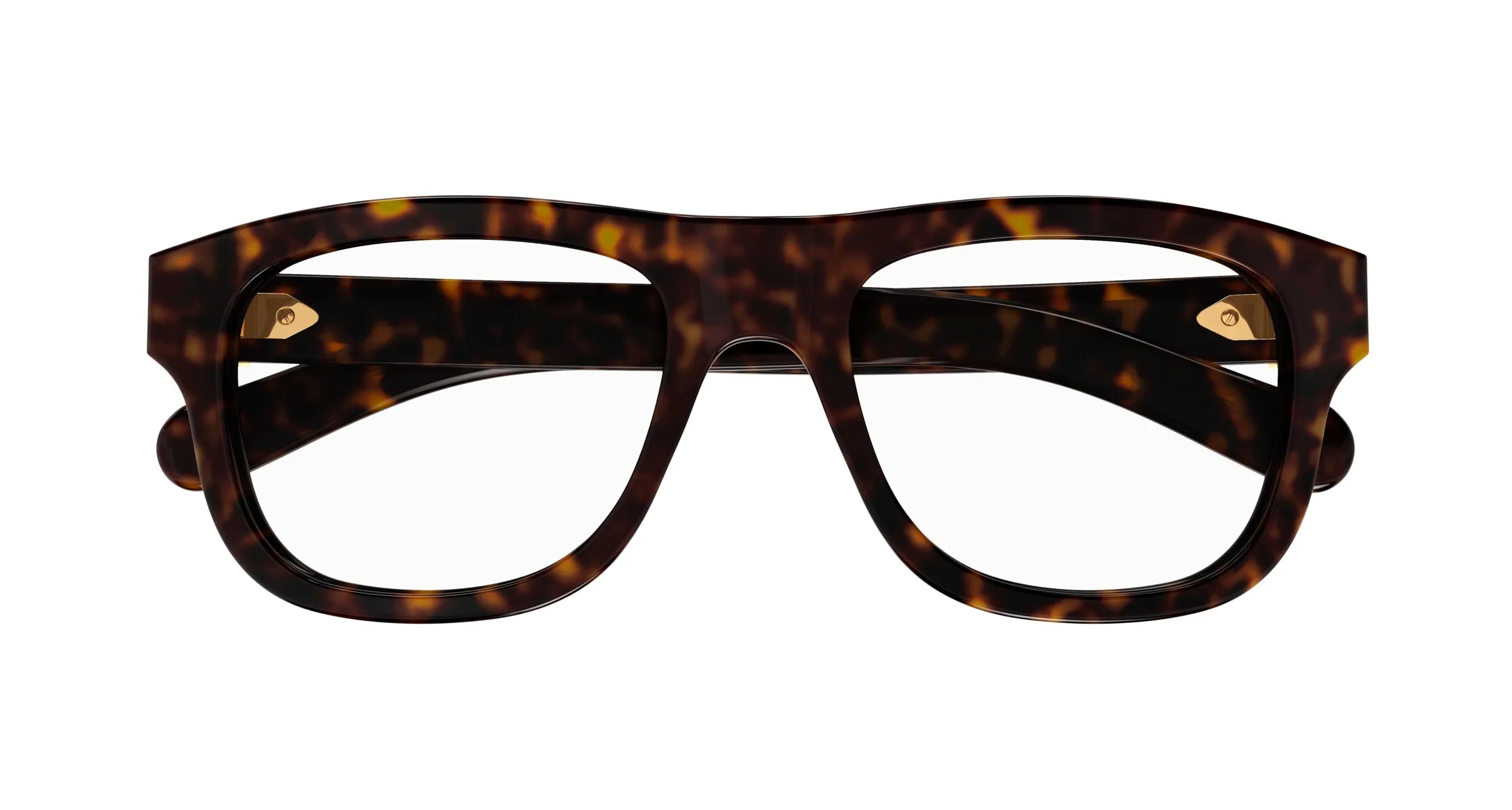 Gucci GG1509O 002 Montature da vista Acetato Havana Trasparente Rotonda - immagine 2