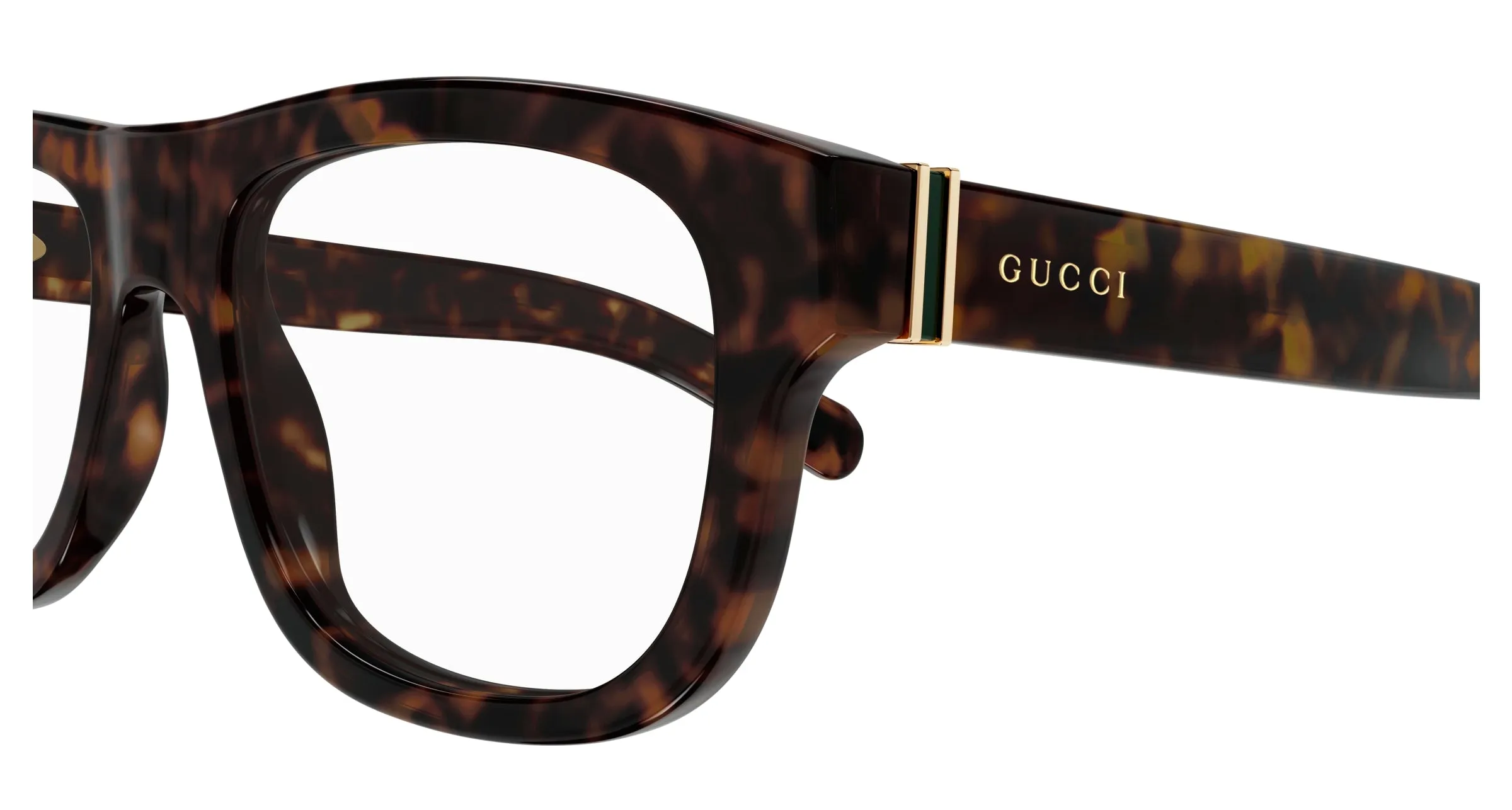 Gucci GG1509O 002 Montature da vista Acetato Havana Trasparente Rotonda - immagine 3