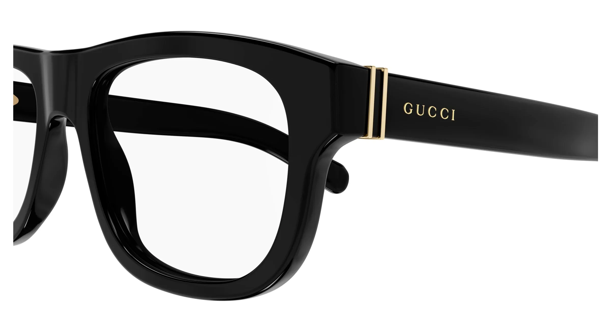 Gucci GG1509O 001 Montature da vista Acetato Nero Trasparente Rotonda - immagine 3