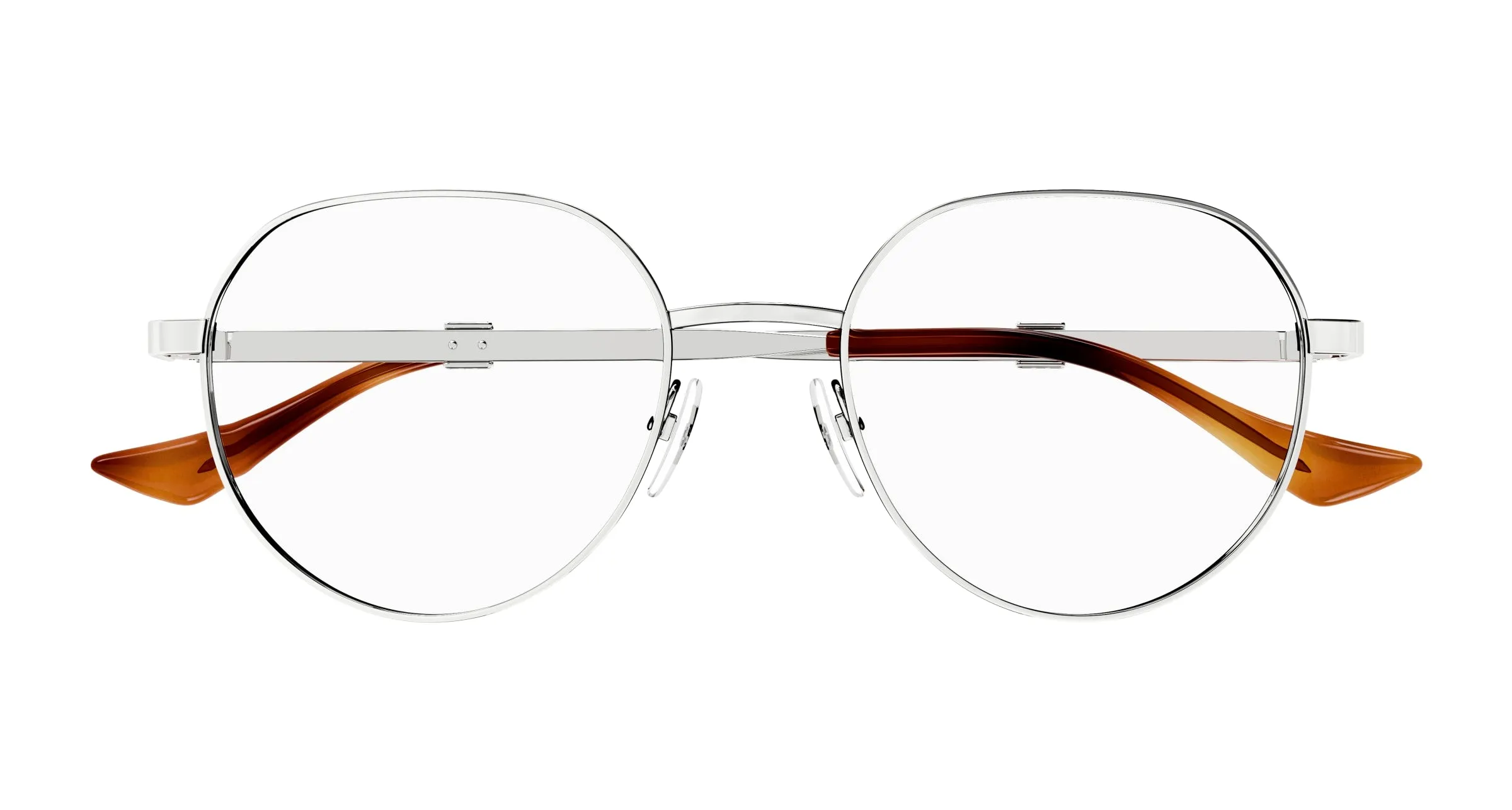 Gucci GG1496O 003 Montature da vista Metallo Argento Trasparente Rotonda - immagine 2