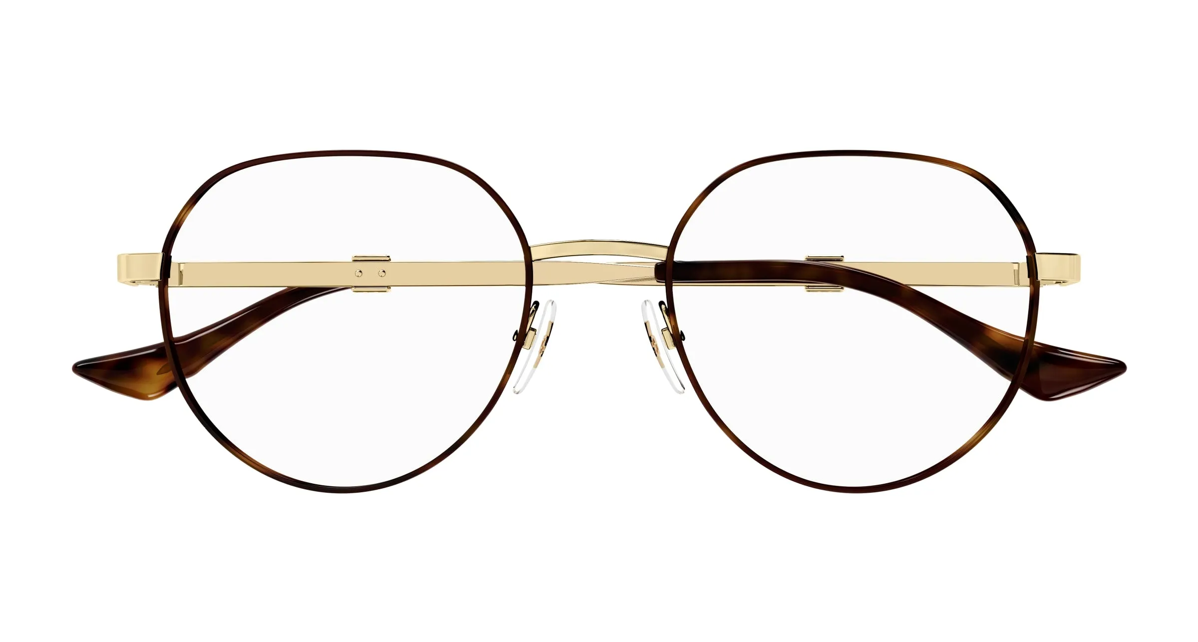 Gucci GG1496O 002 Montature da vista Metallo Oro Trasparente Rotonda - immagine 2