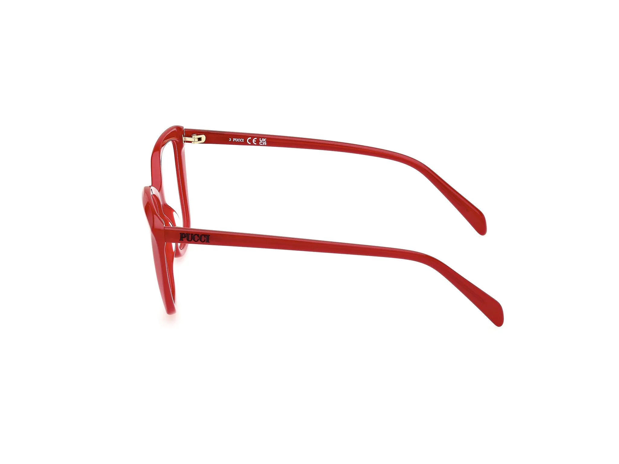 Emilio Pucci EP5248 66 Montature da vista Acetato Rosso Squadrata Normale - immagine 3