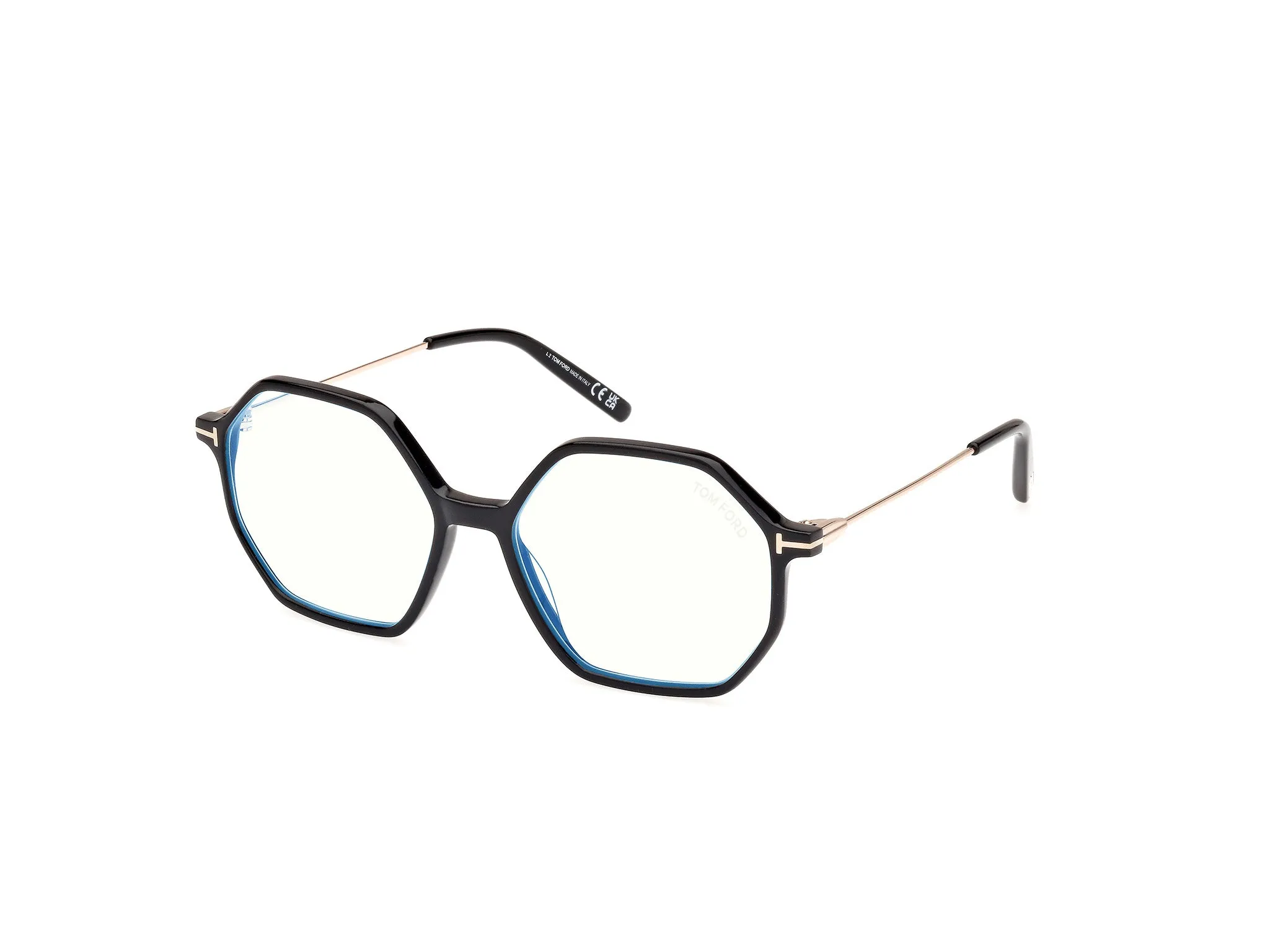 TOM FORD FT5952-B 1 Montature da vista Acetato Nero Geometrica Normale - immagine 1