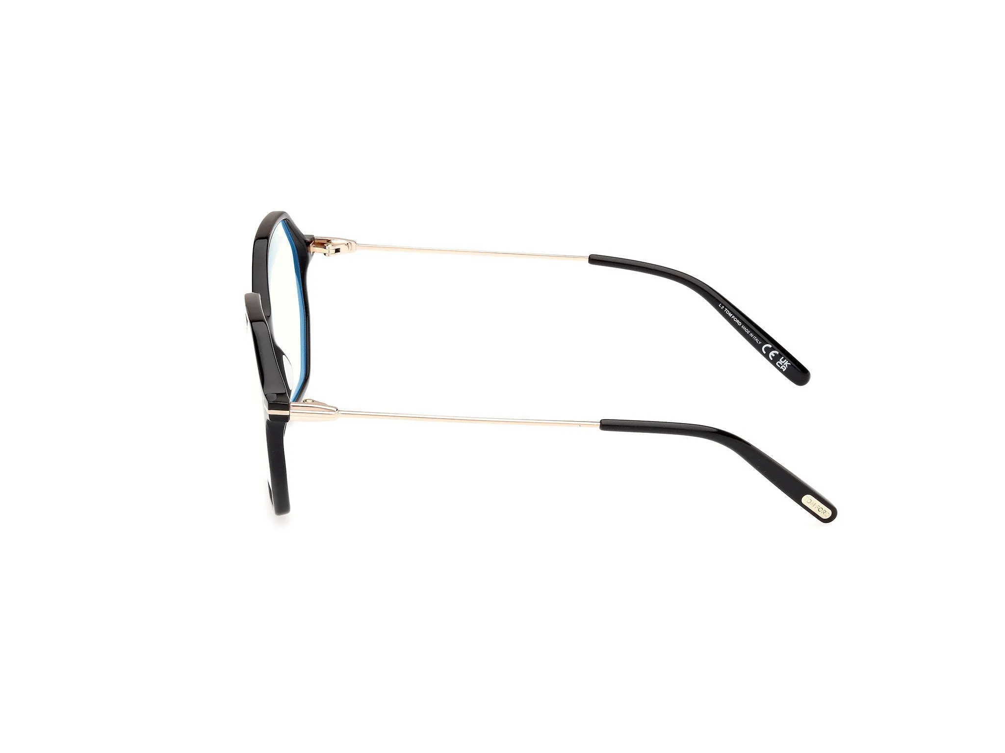 TOM FORD FT5952-B 1 Montature da vista Acetato Nero Geometrica Normale - immagine 3