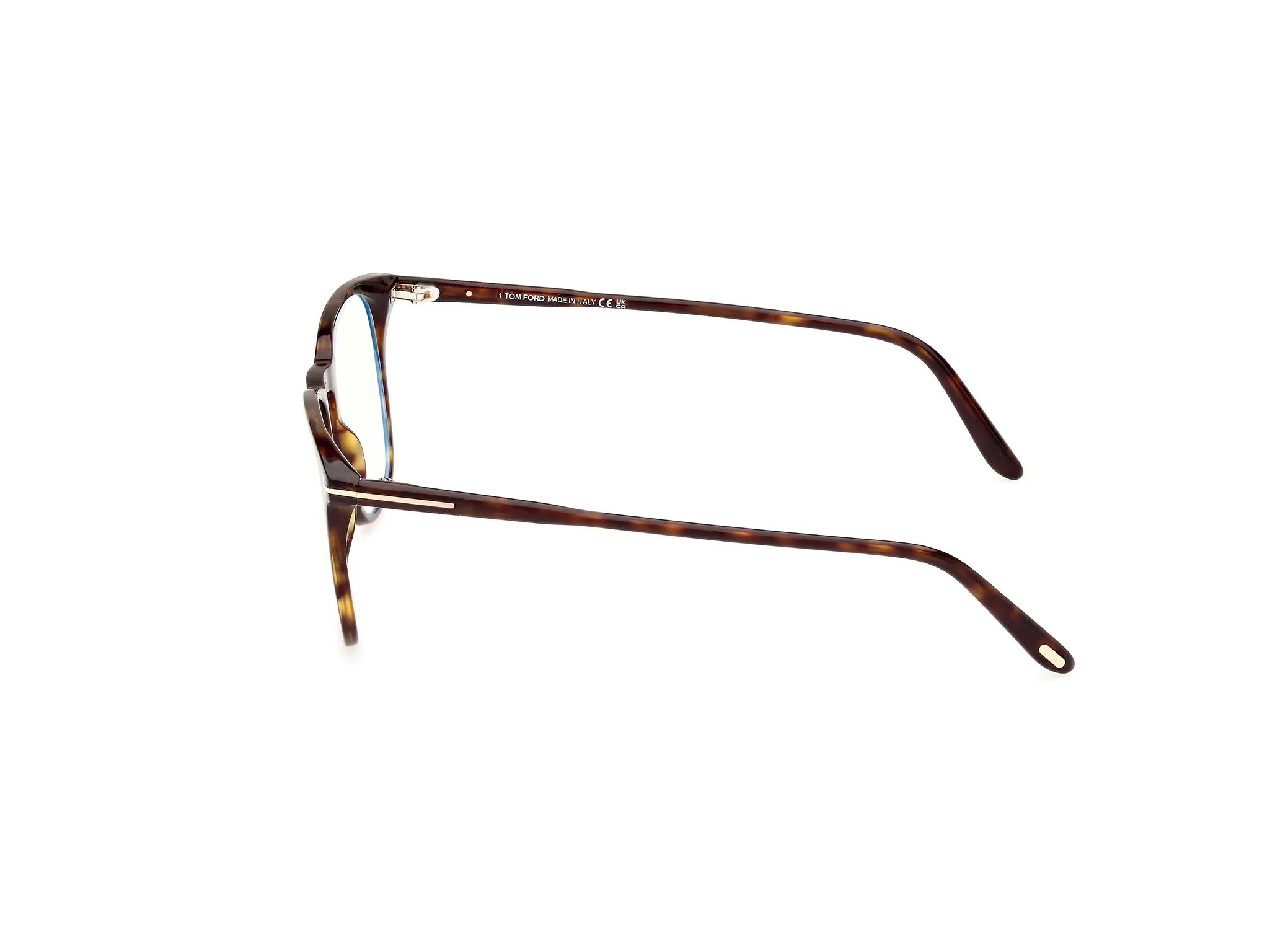 TOM FORD FT5937-B 52 Montature da vista Acetato Havana Rotonda Normale - immagine 3