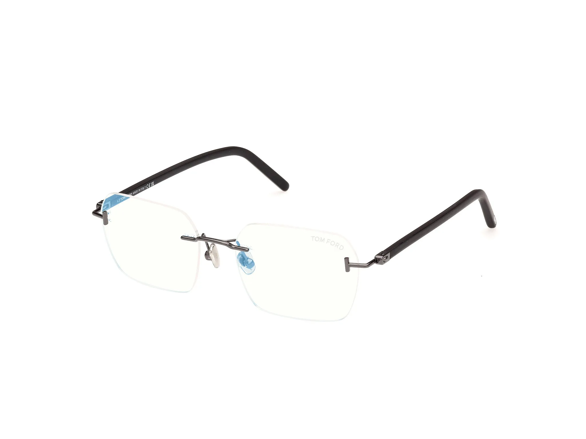 TOM FORD FT5934-B 12 Montature da vista Metallo Rutenio Squadrata Normale - immagine 1