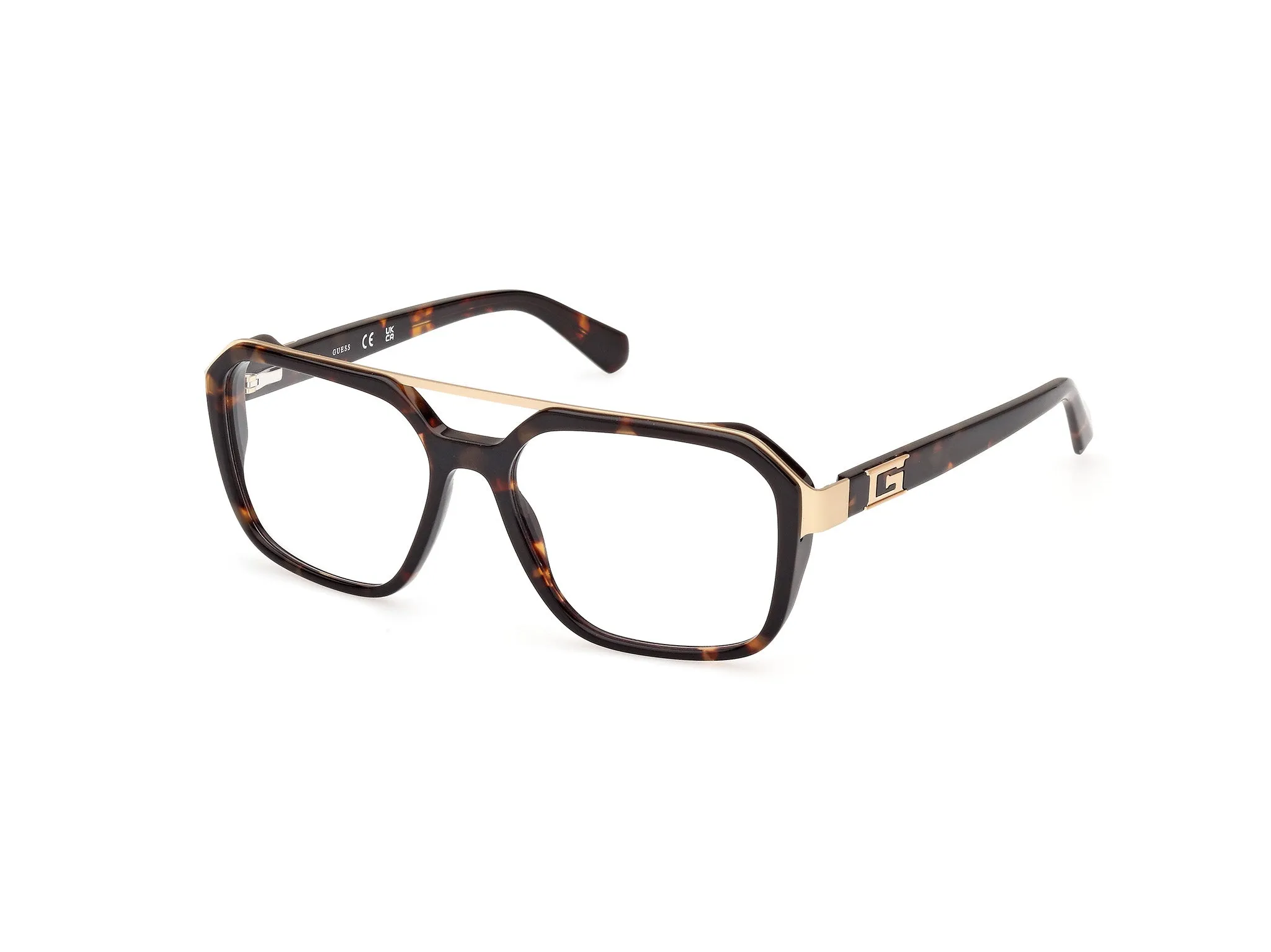 Guess GU50138 52 Montature da vista Acetato Havana Squadrata Normale - immagine 1