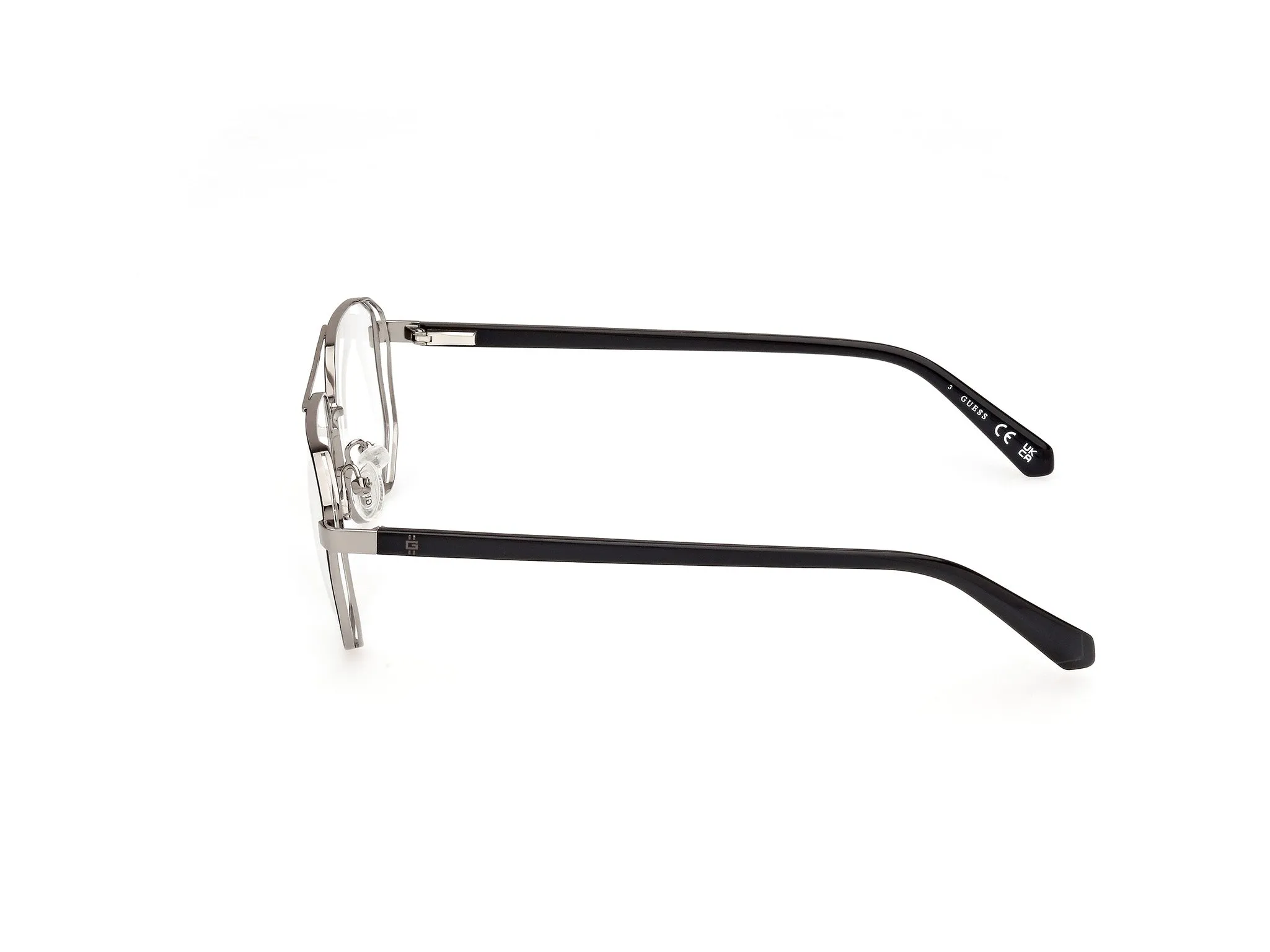 Guess GU50135 5 Montature da vista Metallo Nero Squadrata Normale - immagine 3