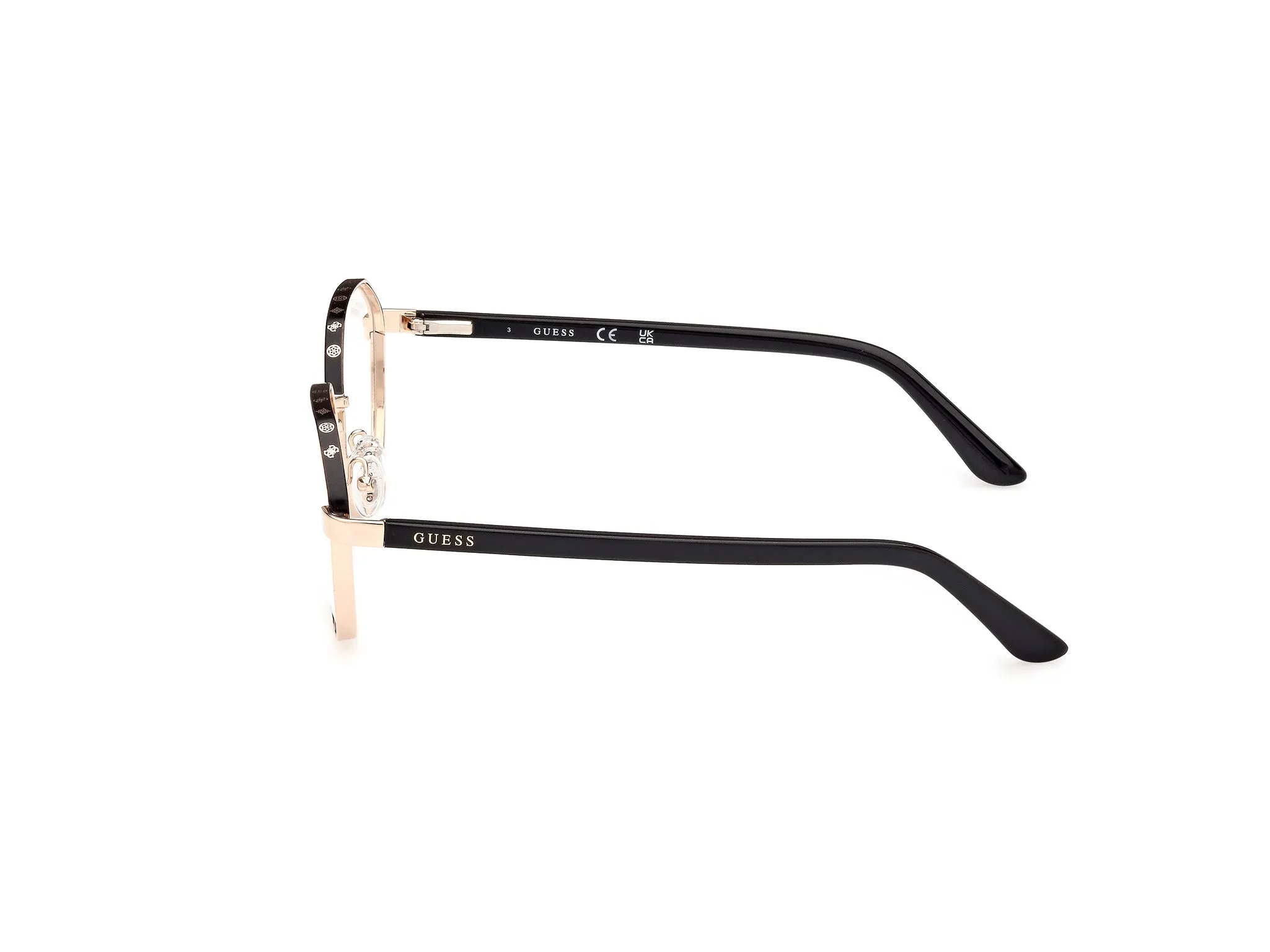 Guess GU50124 5 Montature da vista Metallo Nero Rotonda Normale - immagine 3