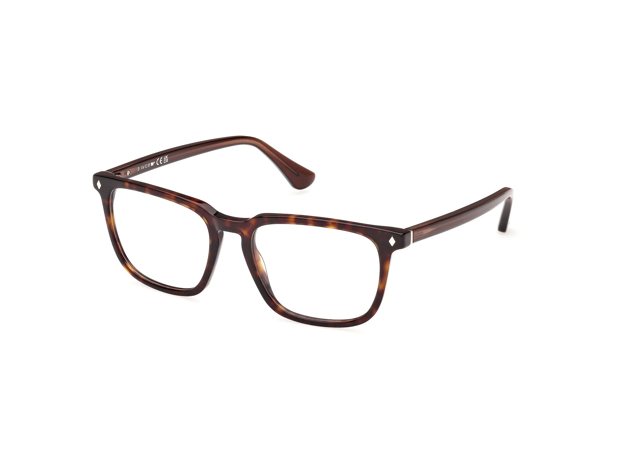 Web WE5430 56 Montature da vista Acetato Havana Squadrata Normale - immagine 1