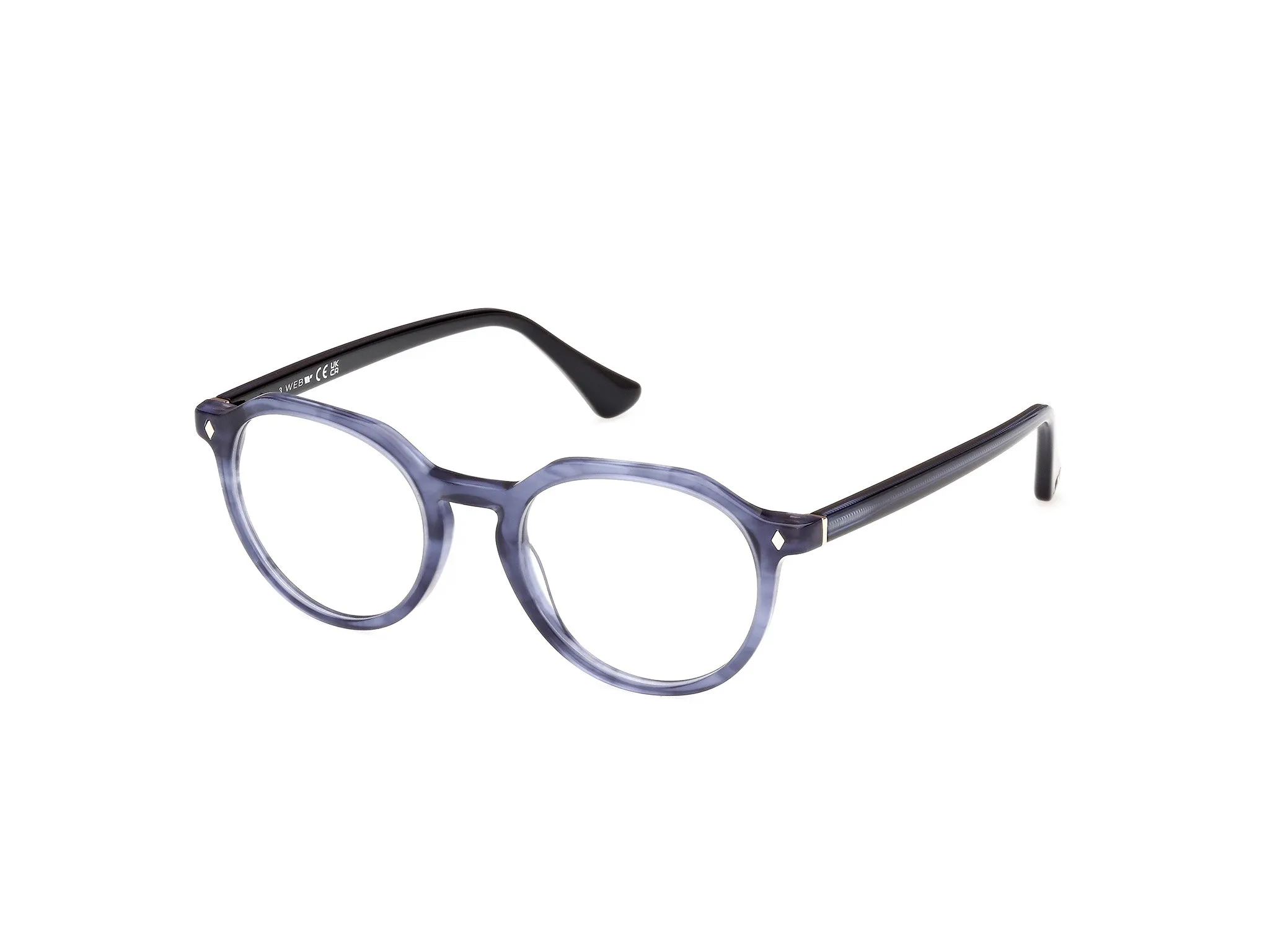 Web WE5427 92 Montature da vista Acetato Blu Rotonda Normale - immagine 1