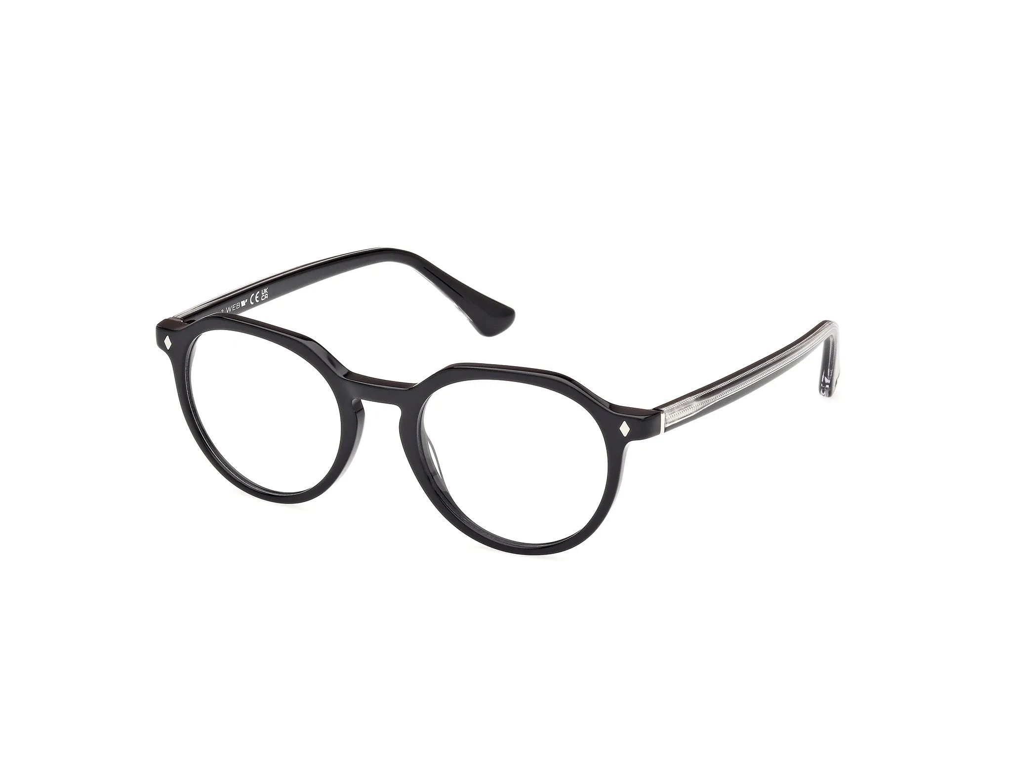 Web WE5427 1 Montature da vista Acetato Nero Rotonda Normale - immagine 1