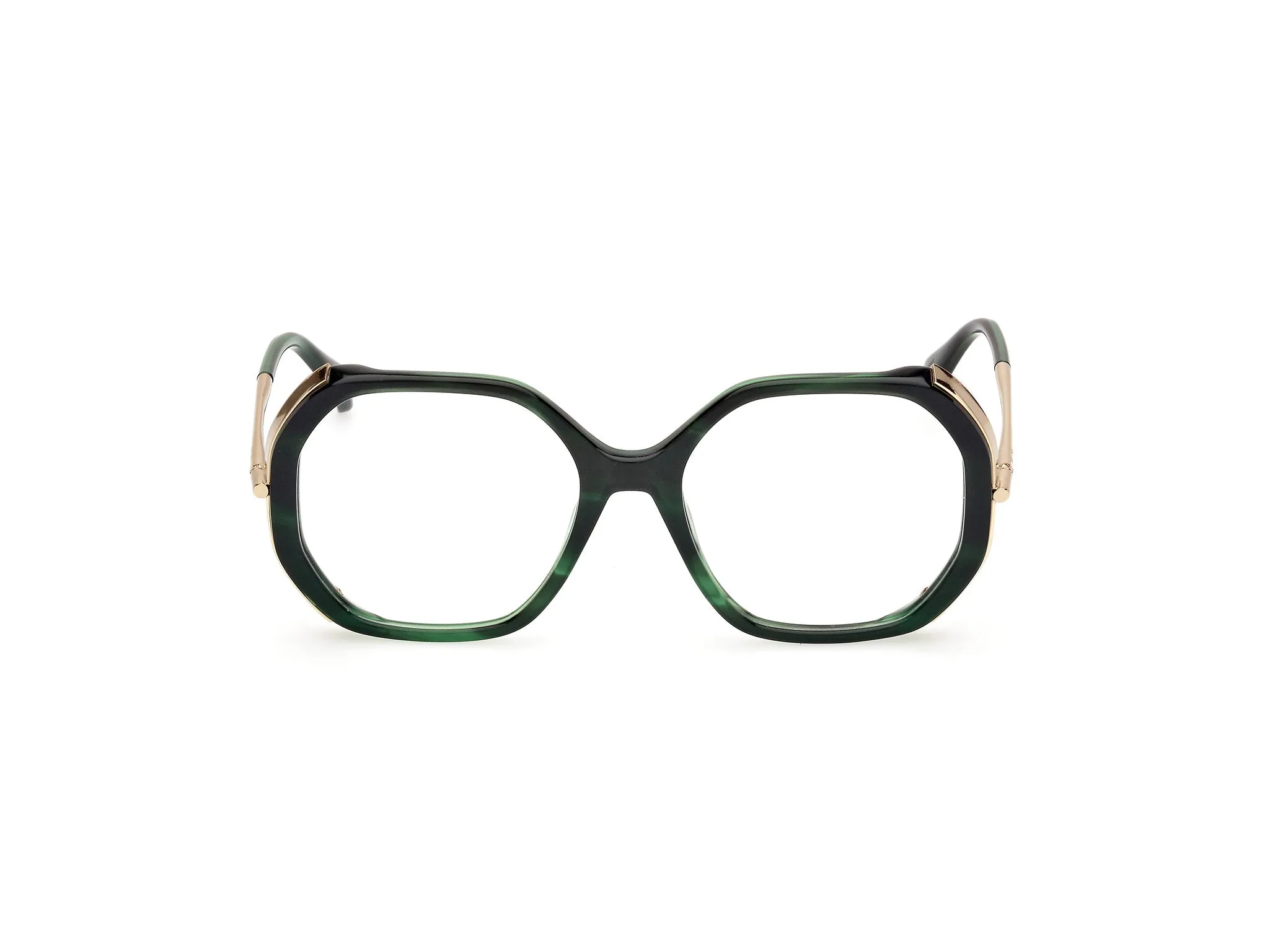 Max Mara MM5138 098 Montature da vista Acetato Verde Rotonda Normale - immagine 2
