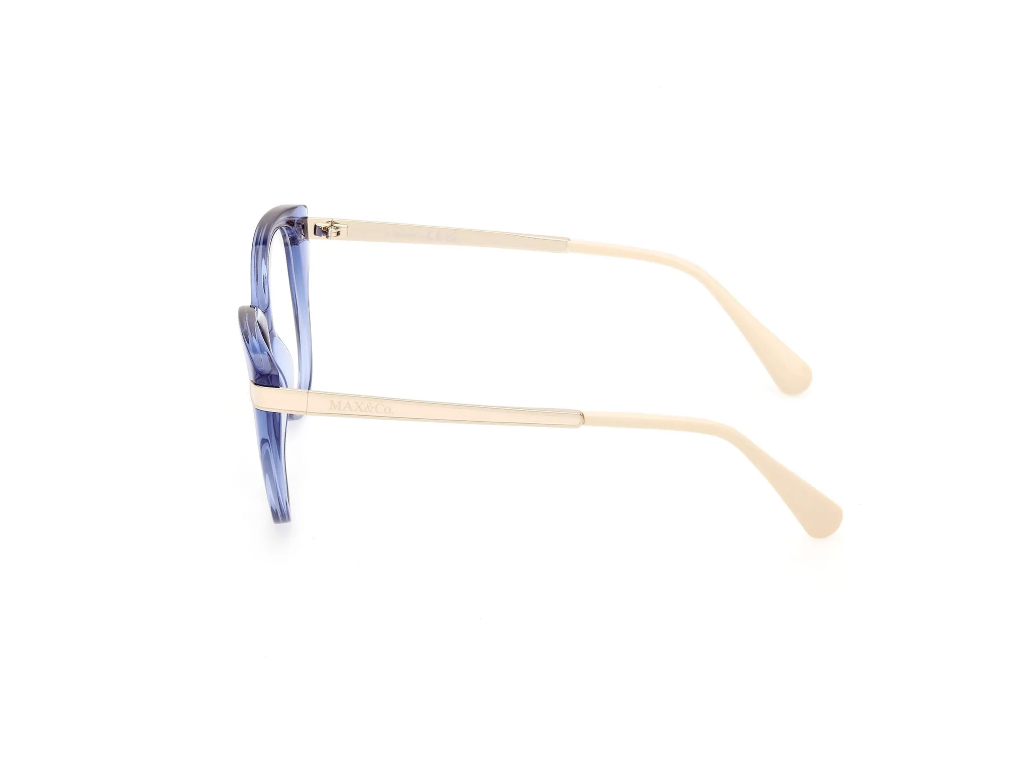 MAX&Co MO5135 090 Montature da vista Iniettato Blu Rotonda Normale - immagine 3