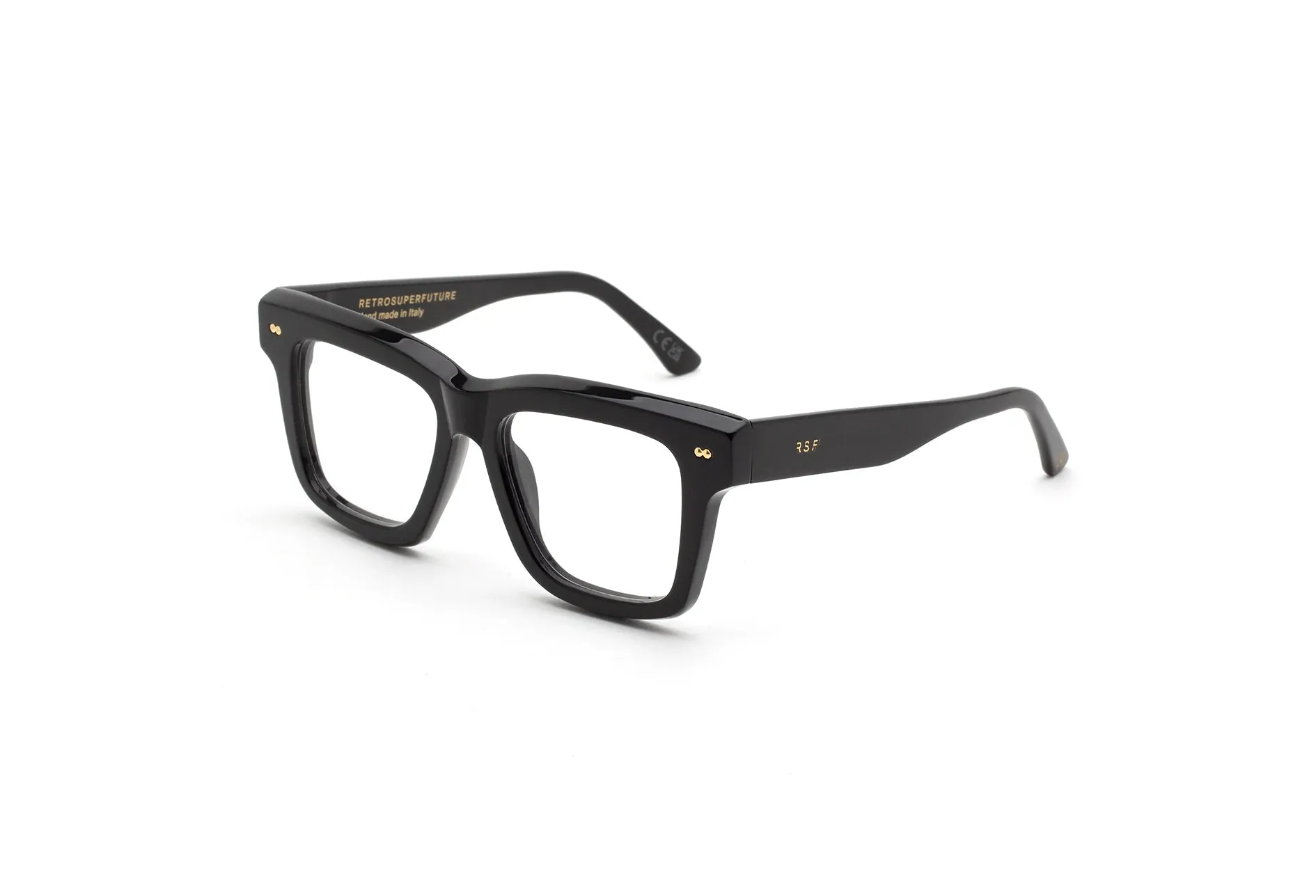 Retrosuperfuture P7I NUMERO 116 NERO Montature da vista Acetato Nero Squadrata - immagine 1