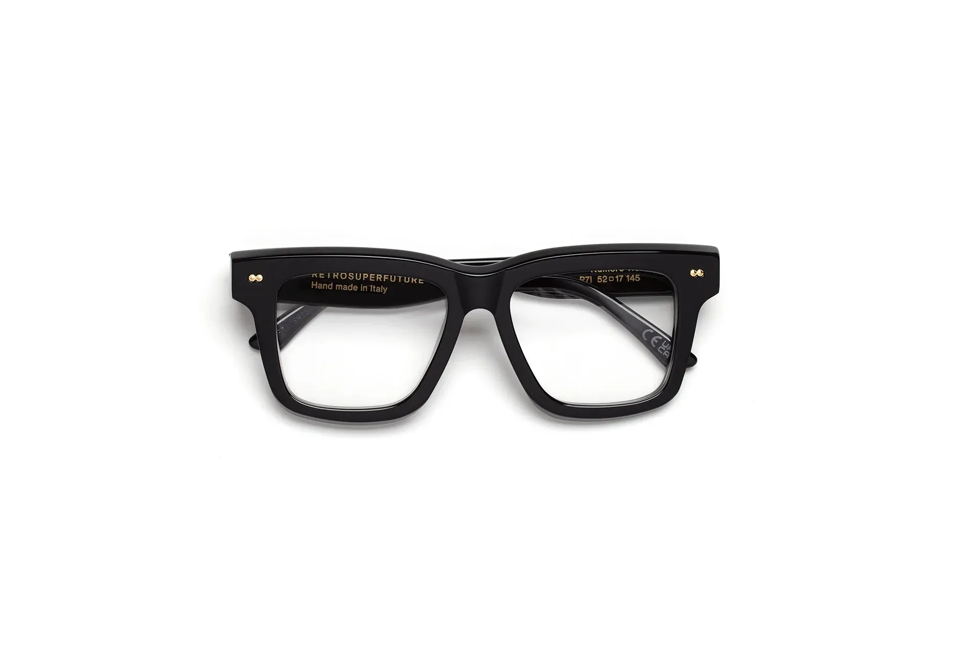 Retrosuperfuture P7I NUMERO 116 NERO Montature da vista Acetato Nero Squadrata - immagine 2